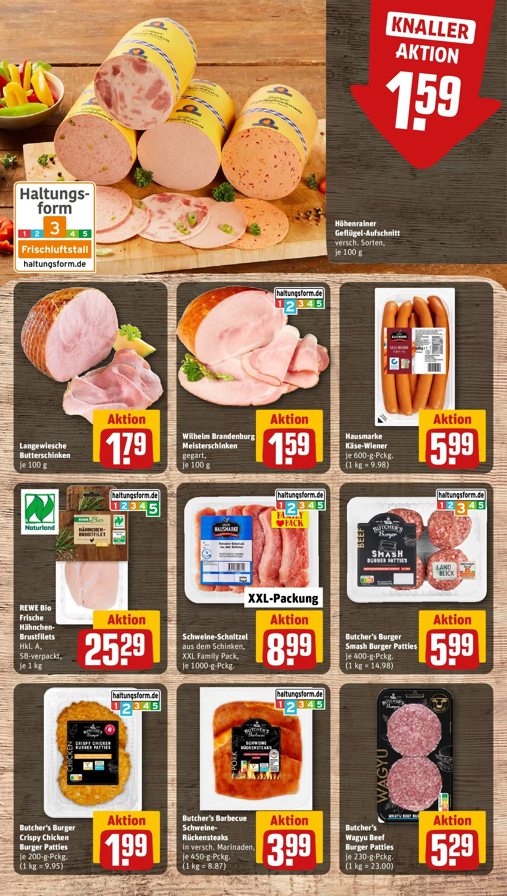 REWE Prospekt ab 03.08.2026 zum Blättern » Angebote | Seite: 10 | Produkte: Hahnchen, Burger, Schinken