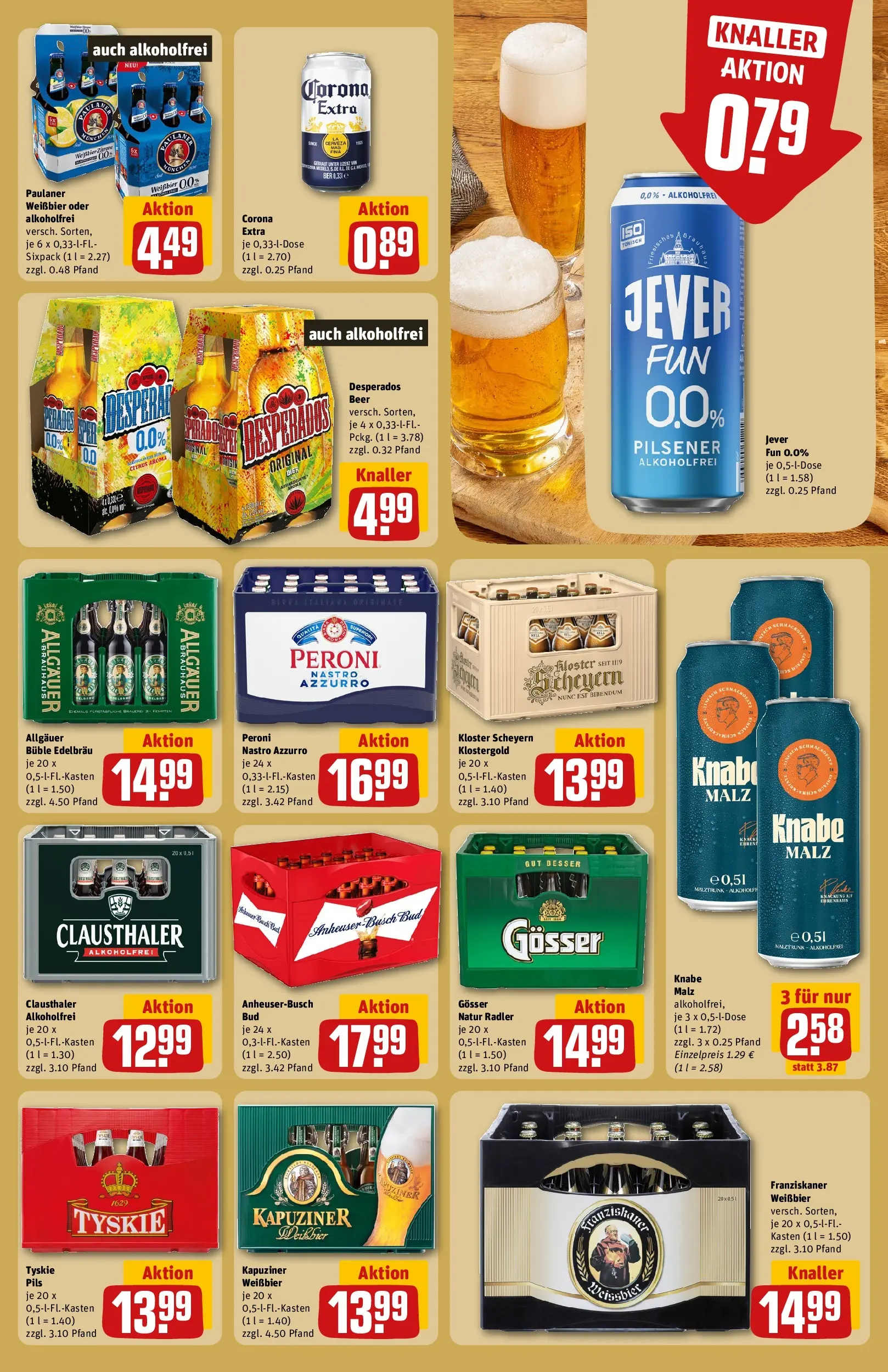 REWE Prospekt ab 03.08.2026 zum Blättern » Angebote | Seite: 21 | Produkte: Franziskaner, Weißbier, Jever, Paulaner