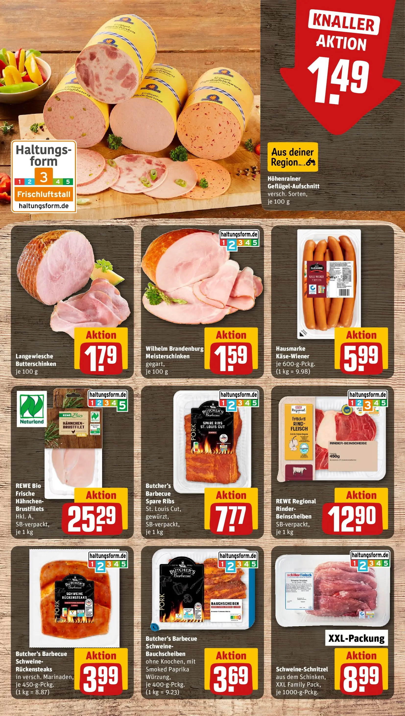 REWE Prospekt ab 03.08.2026 zum Blättern » Angebote | Seite: 8 | Produkte: Hahnchen, Spare ribs, Schnitzel, Paprika