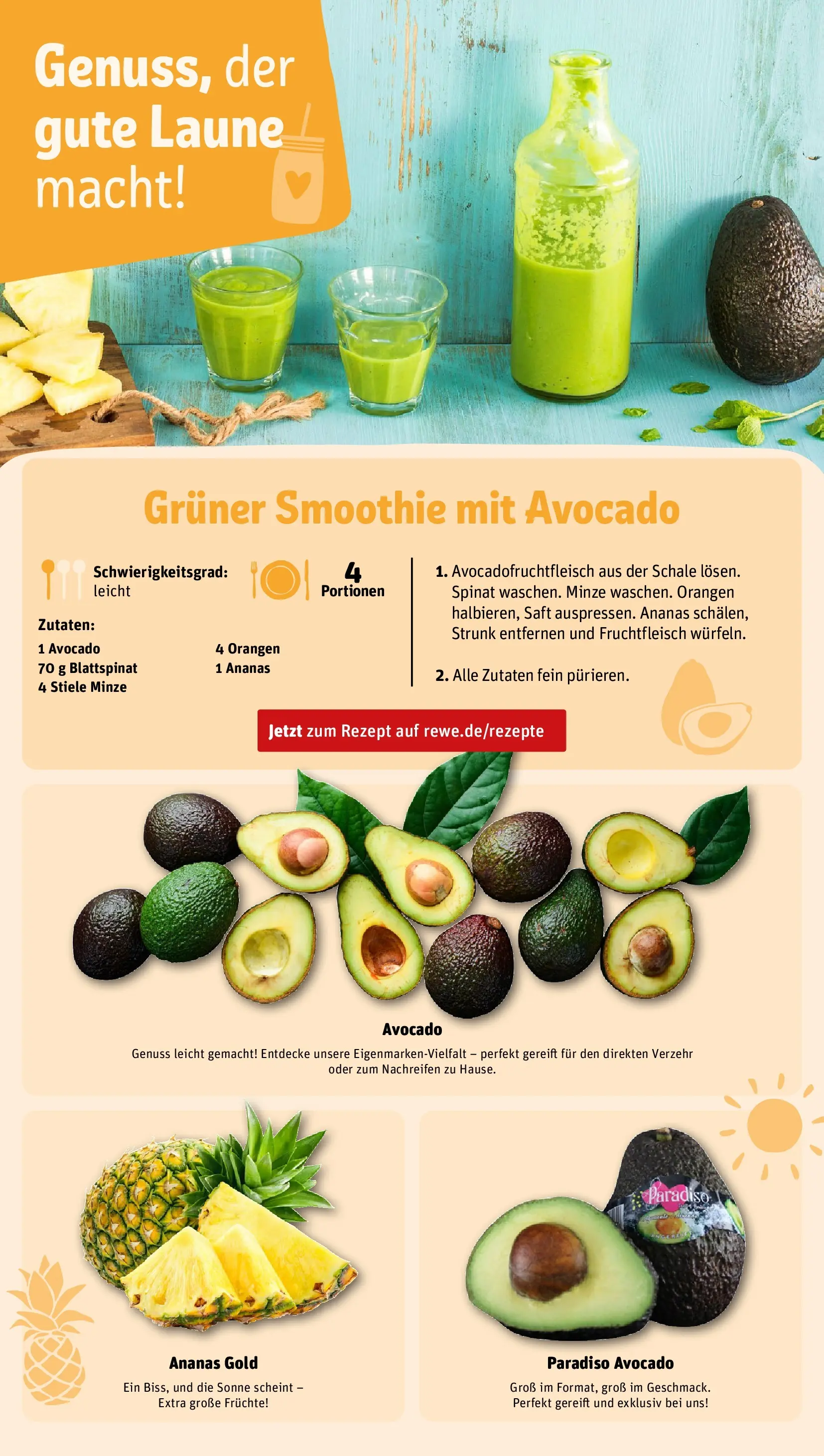REWE Prospekt ab 03.08.2026 zum Blättern » Angebote | Seite: 24 | Produkte: Orangen, Ananas, Avocado, Saft