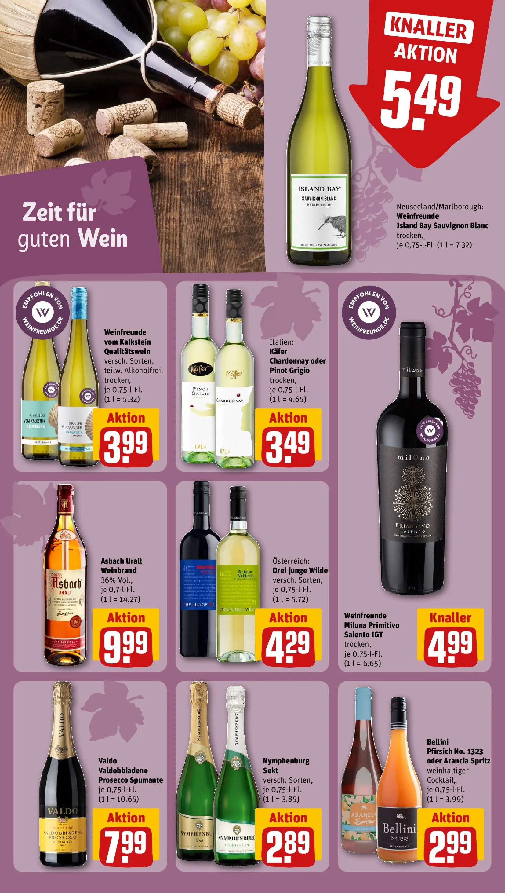 REWE Prospekt ab 03.08.2026 zum Blättern » Angebote | Seite: 17 | Produkte: Sekt, Prosecco, Wein, Asbach
