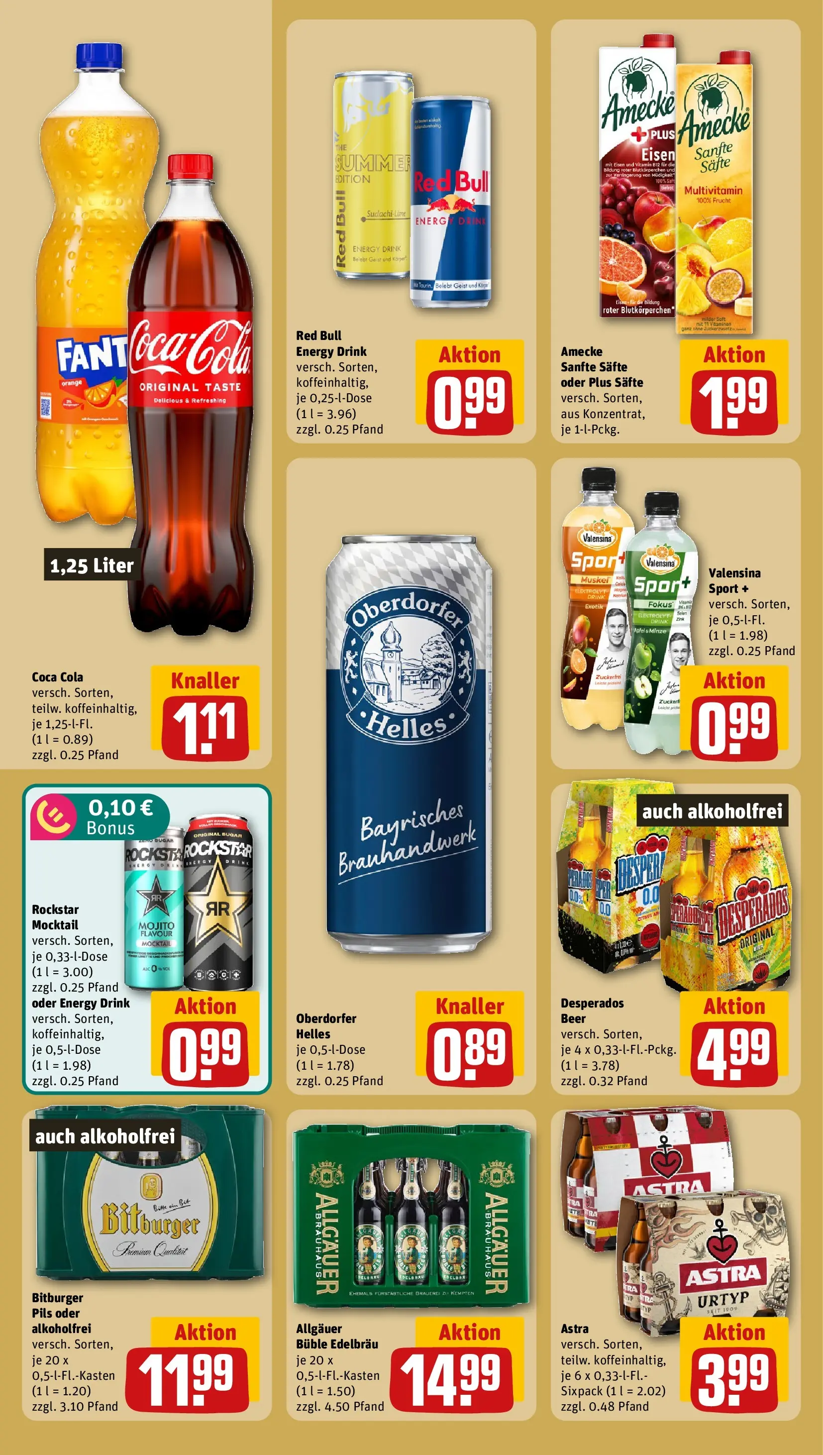 REWE Prospekt ab 03.08.2026 zum Blättern » Angebote | Seite: 20 | Produkte: Red bull, Cola, Astra, Desperados