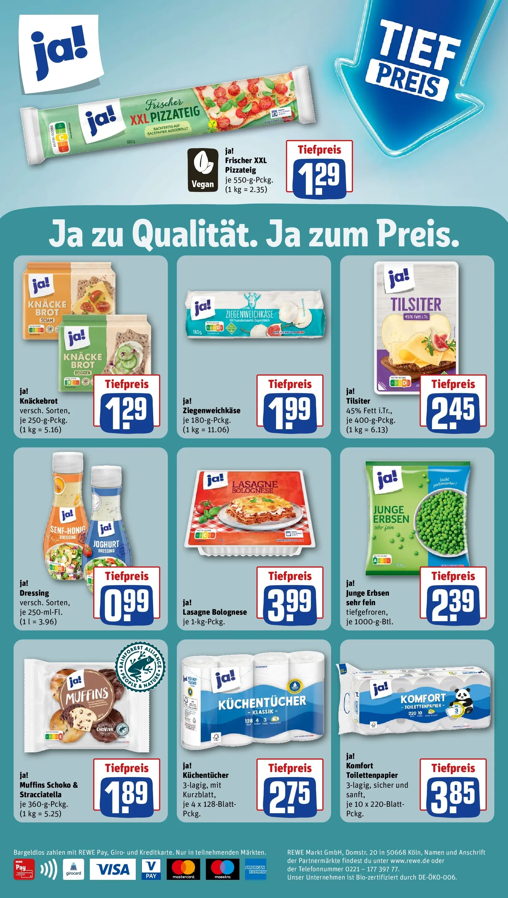 REWE Prospekt ab 03.08.2026 zum Blättern » Angebote | Seite: 28 | Produkte: Joghurt, Dressing, Brot, Toilettenpapier