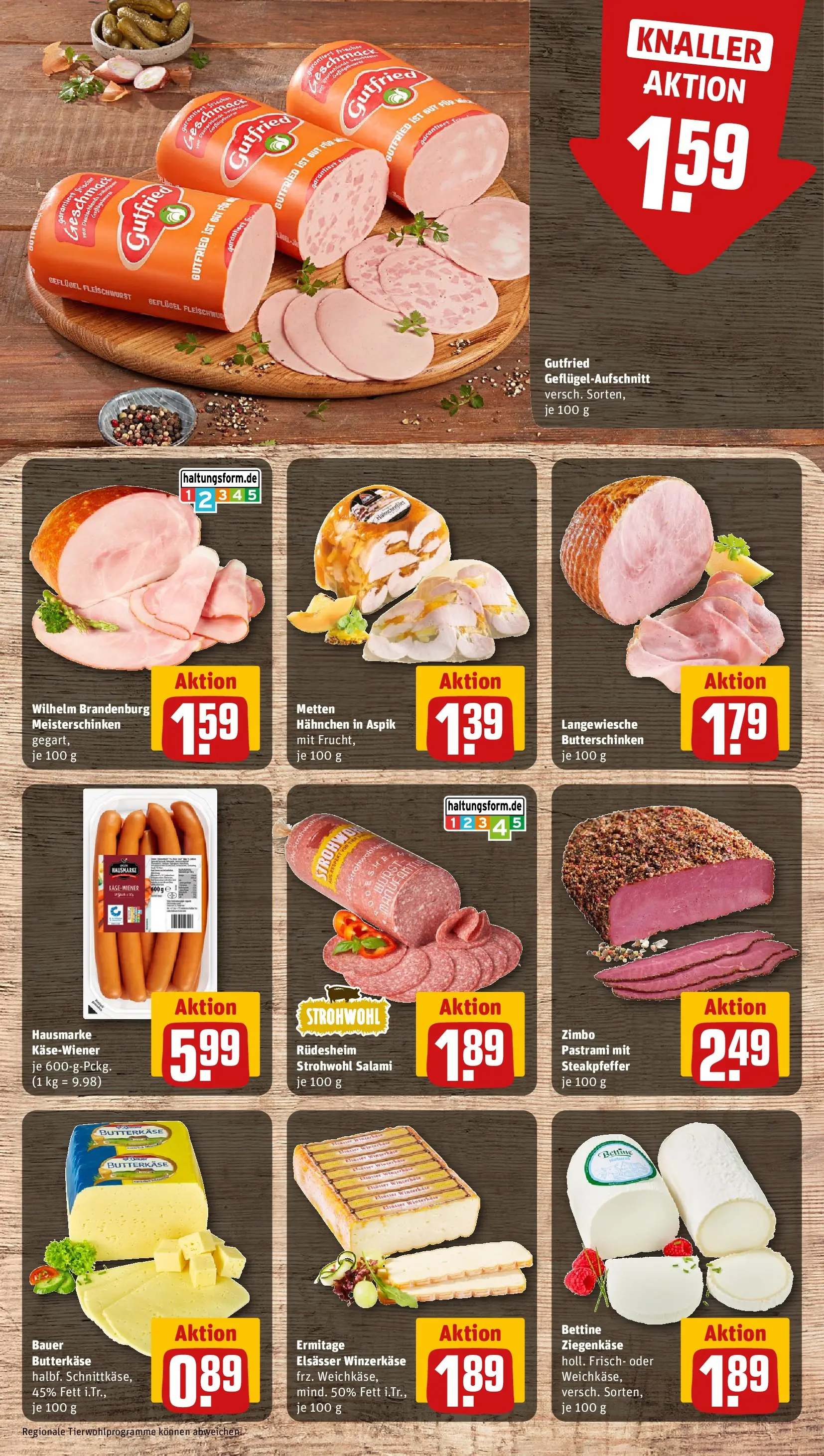 REWE Prospekt ab 03.08.2026 zum Blättern » Angebote | Seite: 9 | Produkte: Hahnchen, Käse, Wurst, Salami