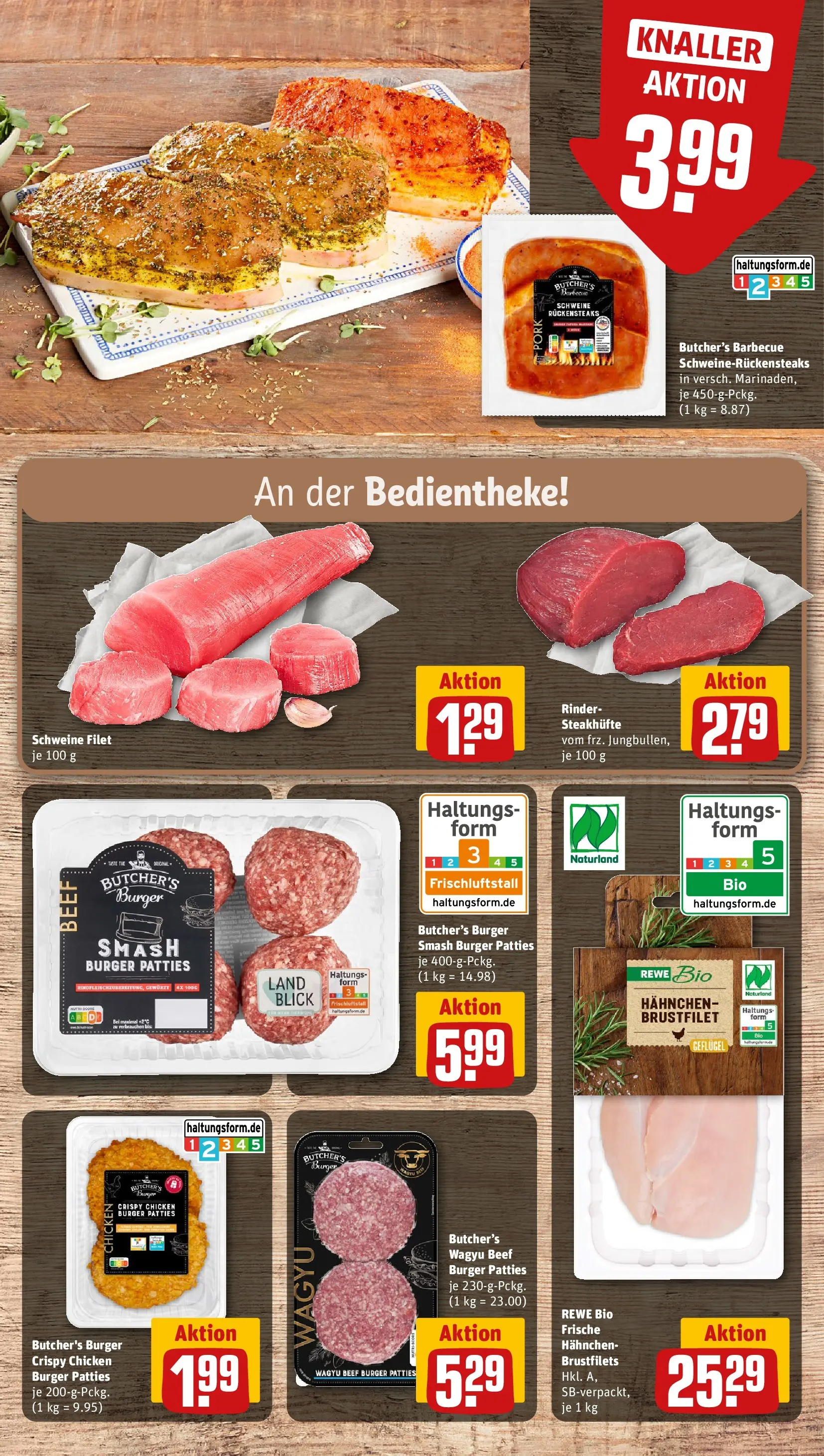 REWE Prospekt ab 03.08.2026 zum Blättern » Angebote | Seite: 8 | Produkte: Hahnchen, Burger