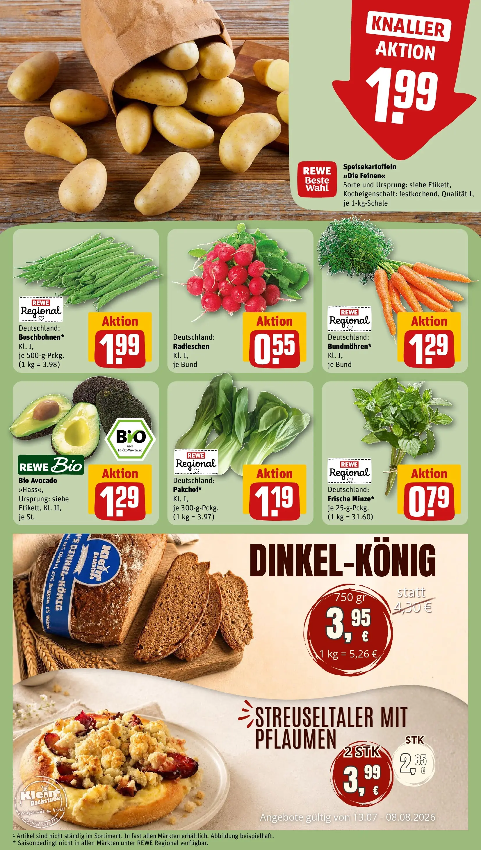 REWE Prospekt ab 03.08.2026 zum Blättern » Angebote | Seite: 7 | Produkte: Pflaumen, Avocado