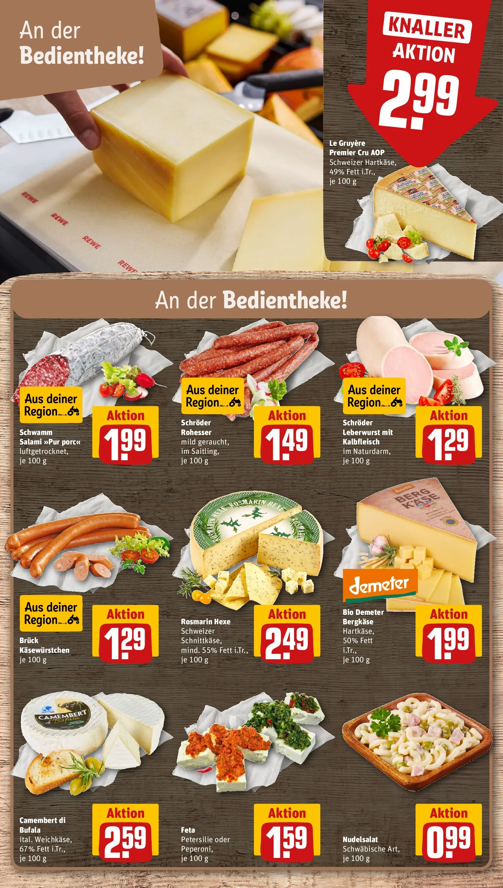REWE Prospekt ab 03.08.2026 zum Blättern » Angebote | Seite: 13 | Produkte: Feta, Käse, Petersilie, Salami