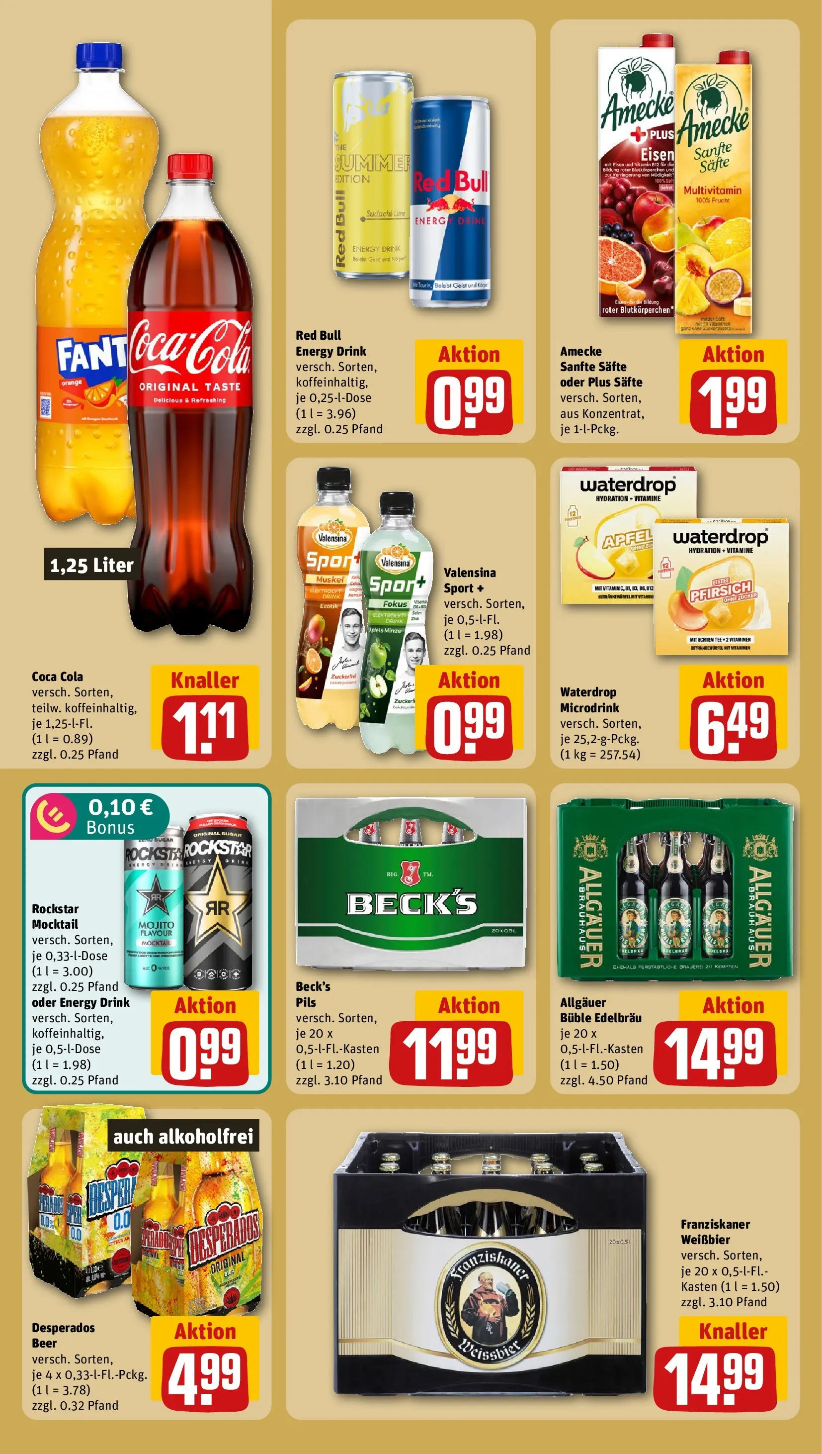 REWE Prospekt ab 03.08.2026 zum Blättern » Angebote | Seite: 18 | Produkte: Red bull, Coca cola, Rockstar, Valensina