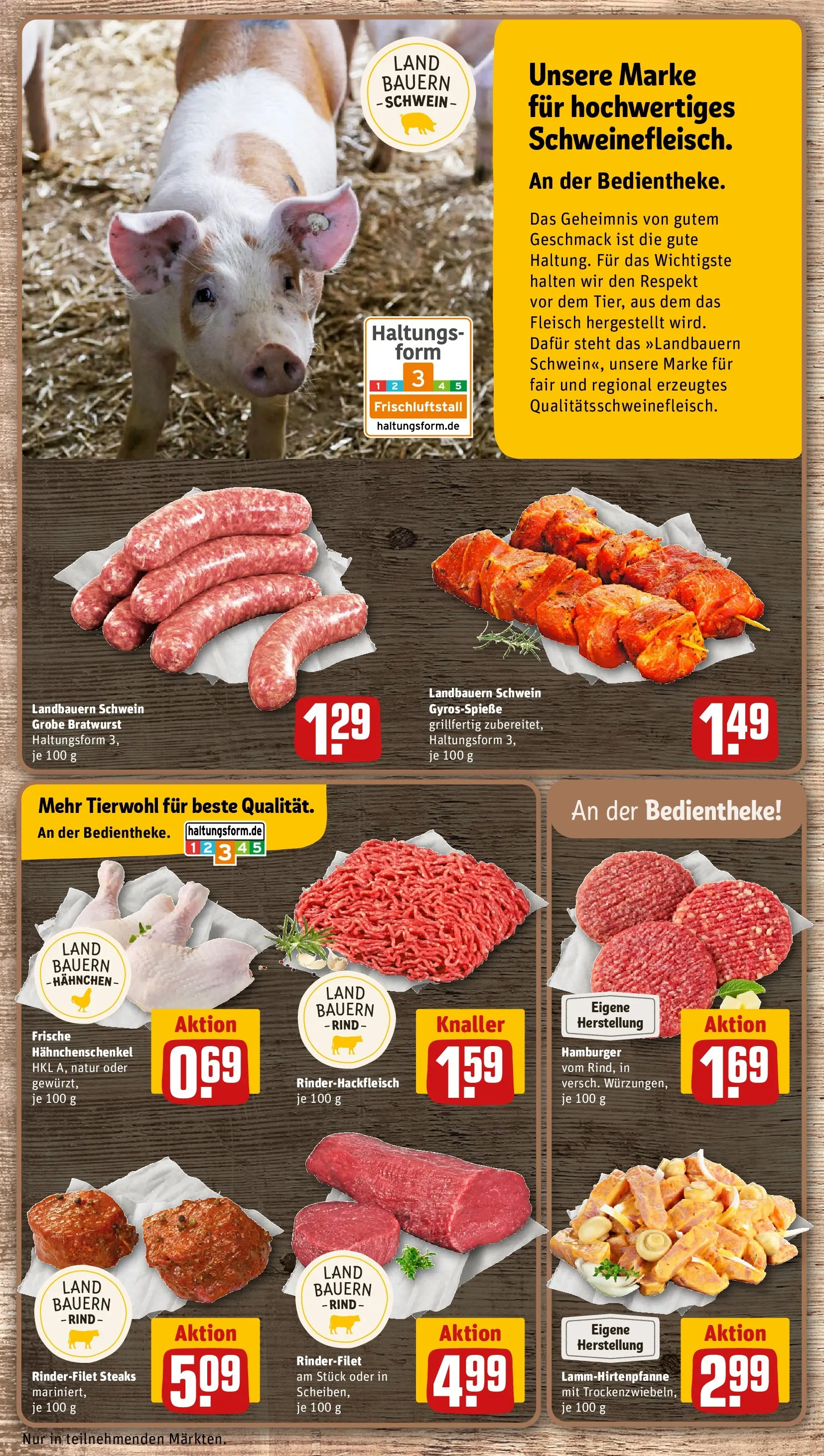 REWE Prospekt ab 03.08.2026 zum Blättern » Angebote | Seite: 10 | Produkte: Hahnchen, Rinderfilet, Bratwurst, Fleisch