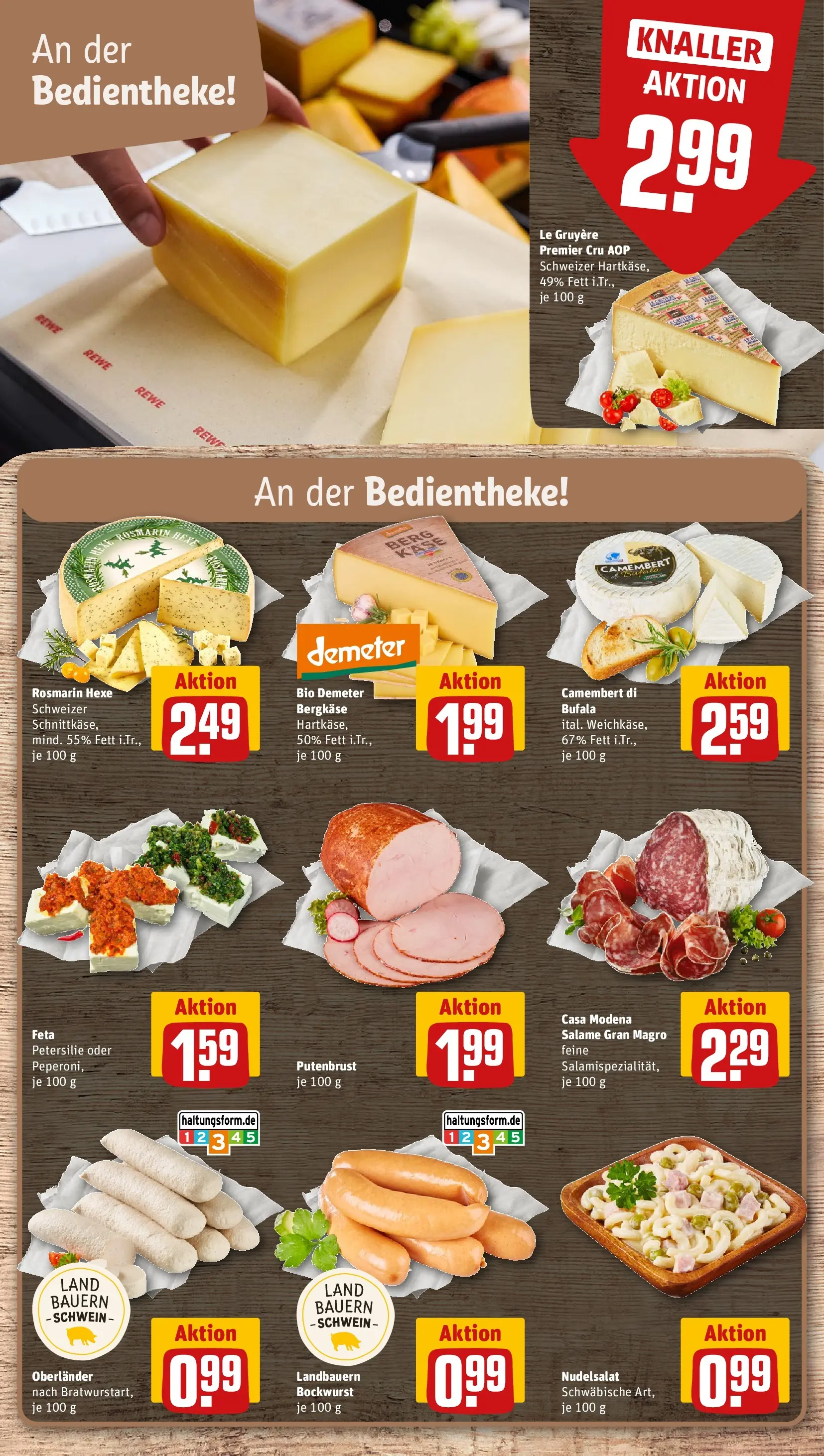 REWE Prospekt ab 03.08.2026 zum Blättern » Angebote | Seite: 13 | Produkte: Bockwurst, Feta, Petersilie