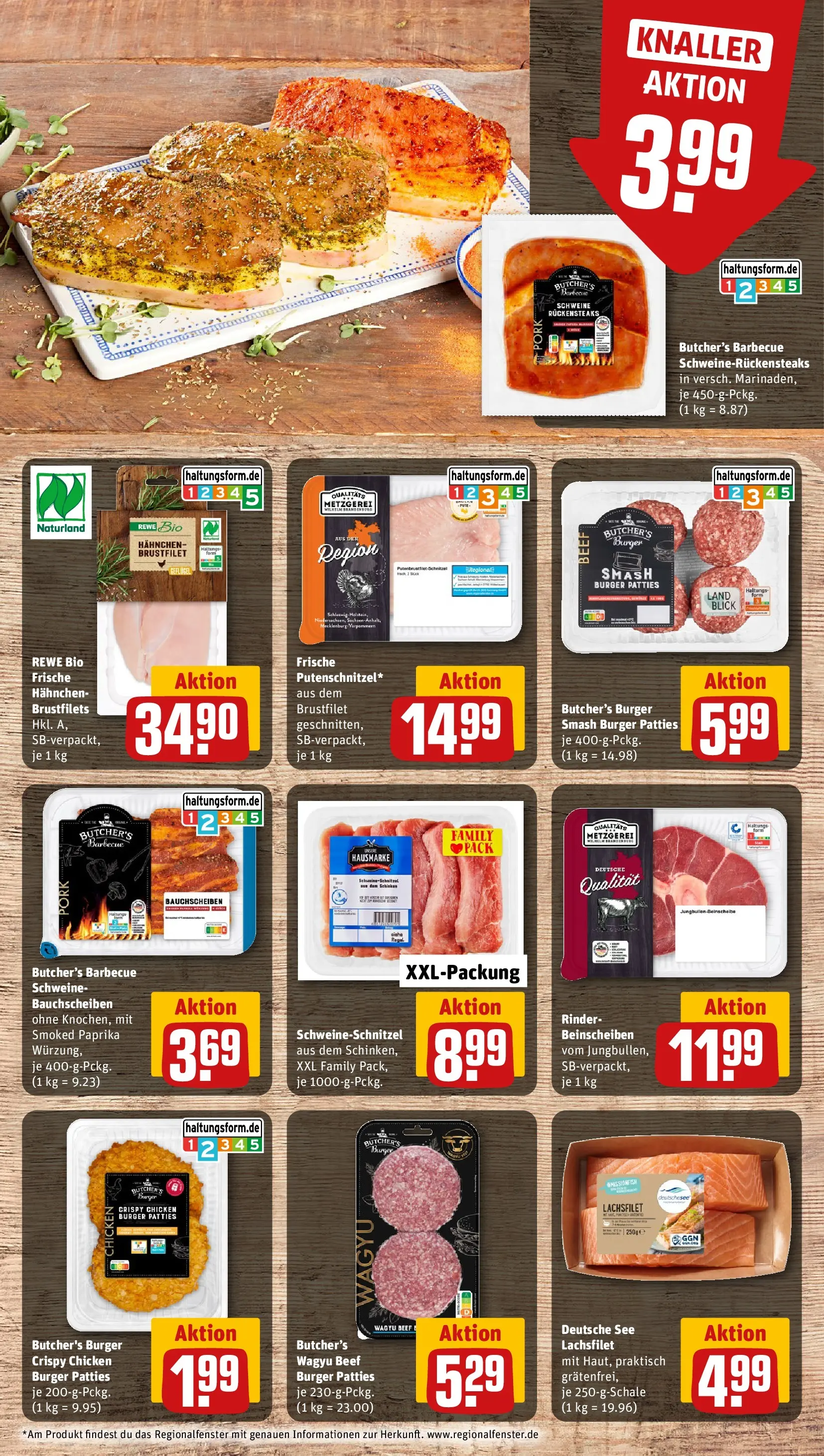 REWE Prospekt ab 03.08.2026 zum Blättern » Angebote | Seite: 9 | Produkte: Hahnchen, Burger, Schnitzel, Paprika