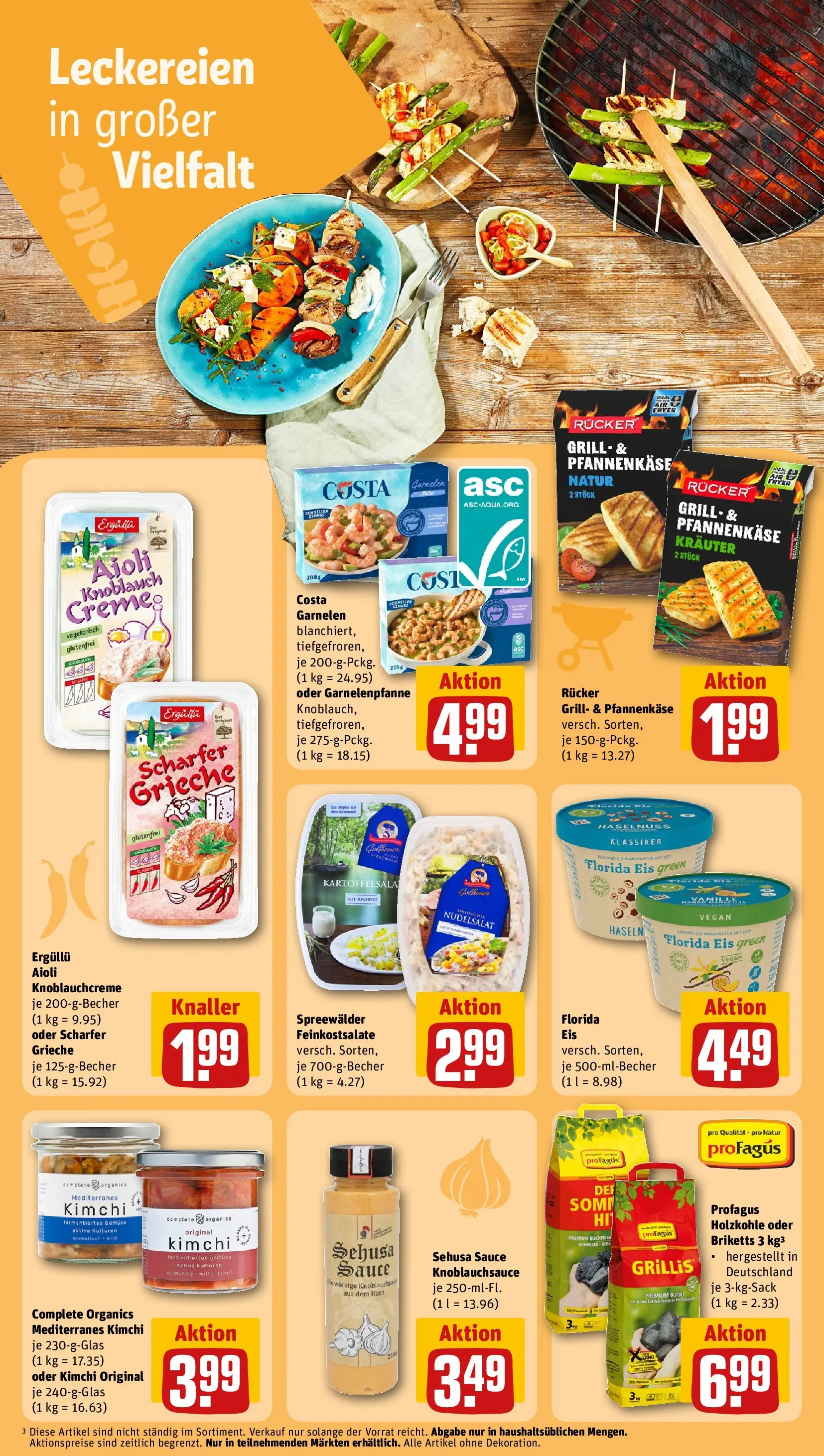 REWE Prospekt ab 03.08.2026 zum Blättern » Angebote | Seite: 18 | Produkte: Grill, Gemüse, Knoblauch, Eis