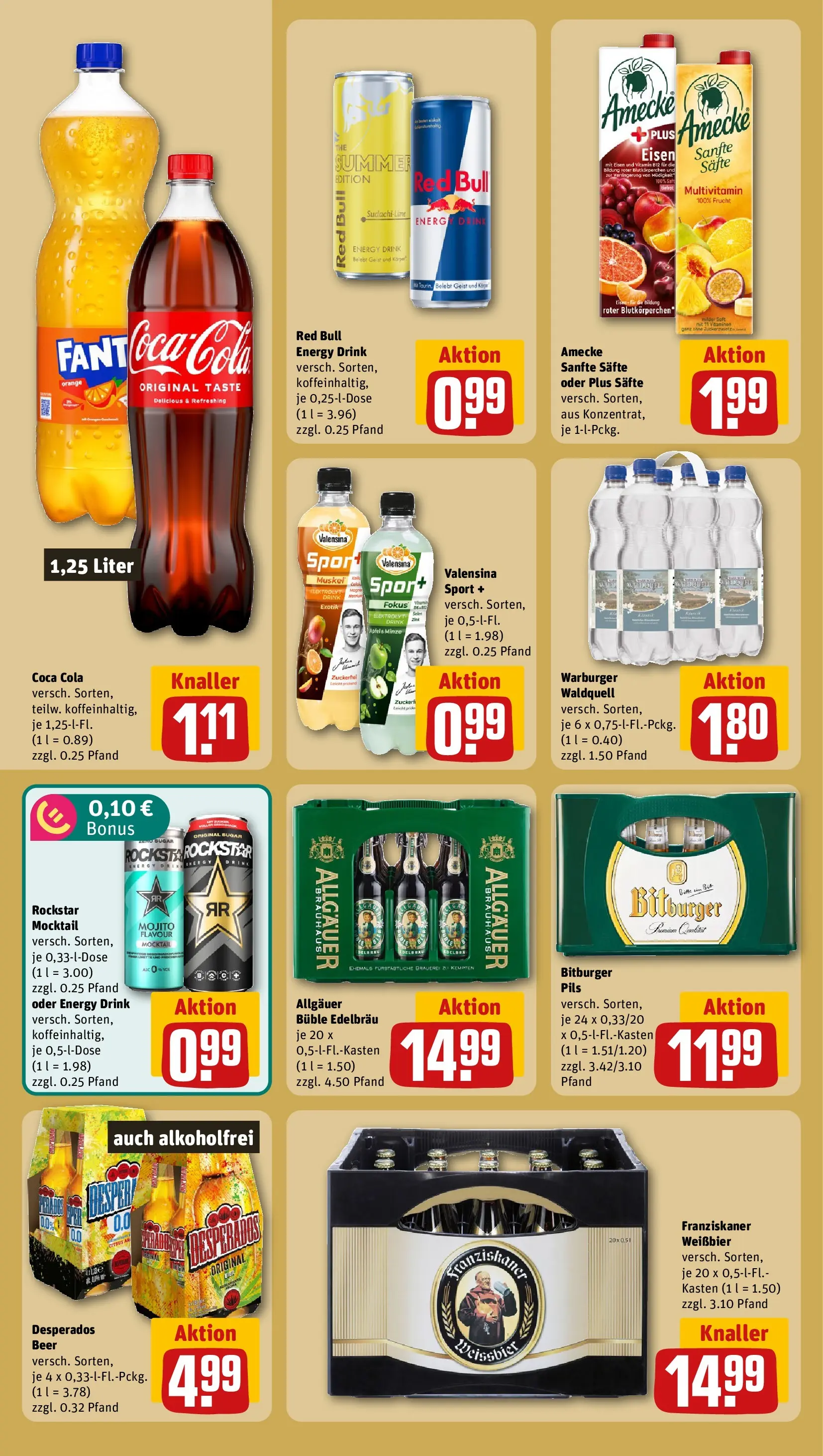 REWE Prospekt ab 03.08.2026 zum Blättern » Angebote | Seite: 20 | Produkte: Energy, Pils, Valensina, Desperados