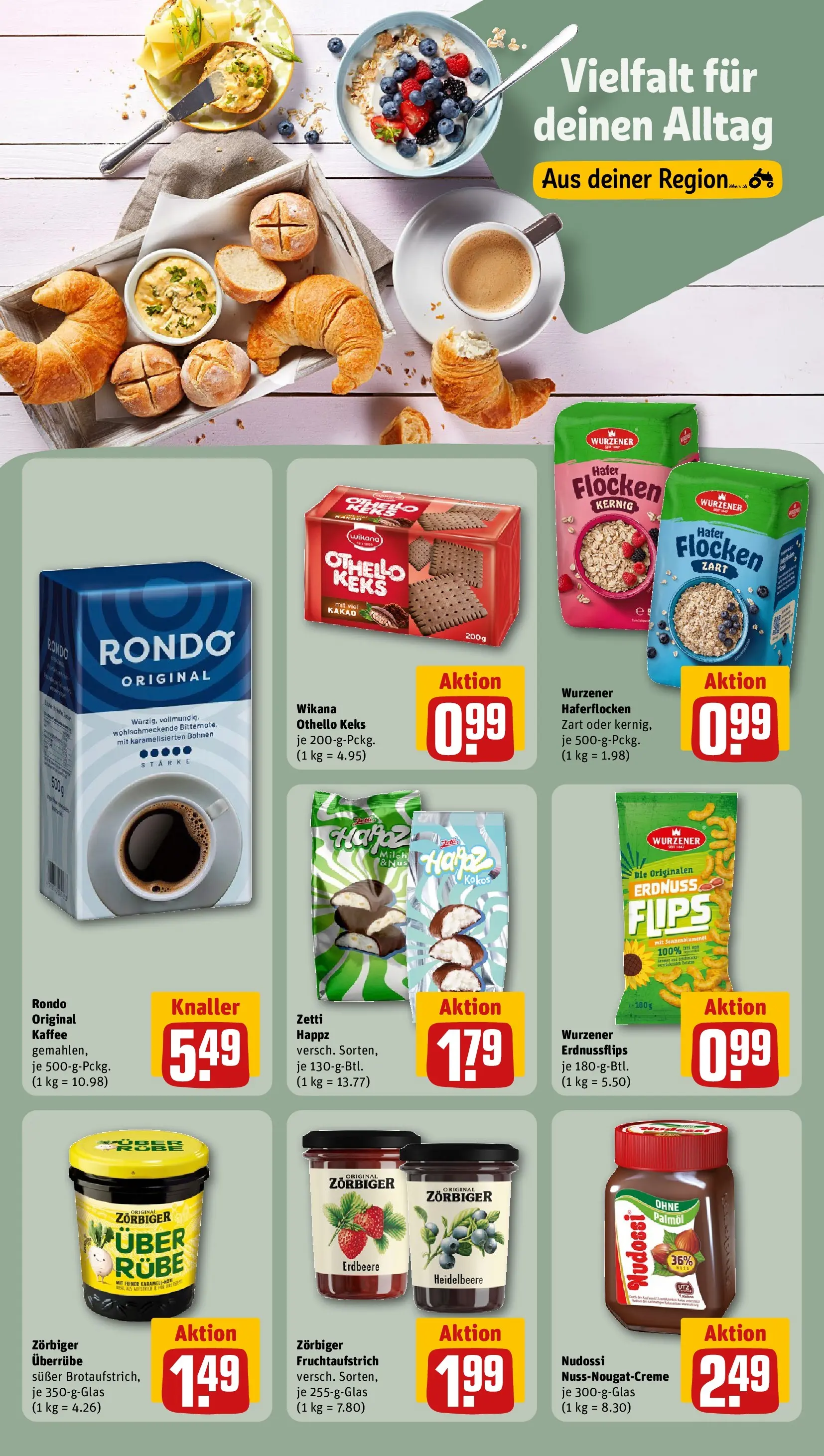 REWE Prospekt ab 03.08.2026 zum Blättern » Angebote | Seite: 16 | Produkte: Kaffee, Flocken