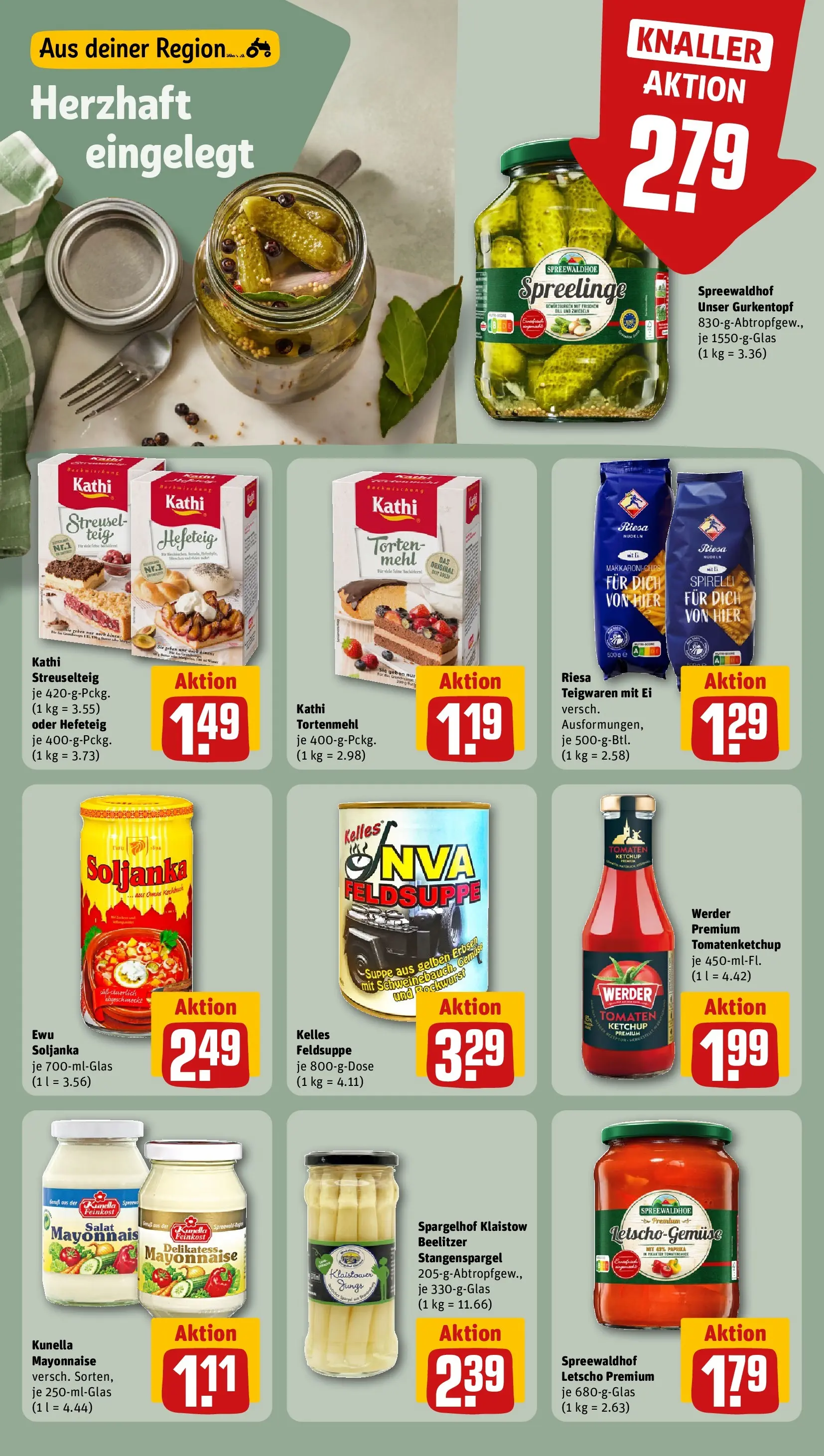 REWE Prospekt ab 03.08.2026 zum Blättern » Angebote | Seite: 17 | Produkte: Mayonnaise, Nudeln, Ketchup, Salat