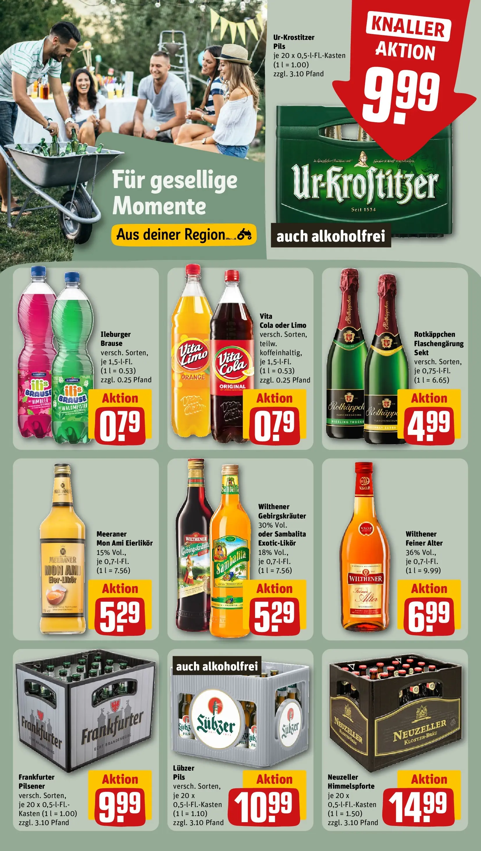 REWE Prospekt ab 03.08.2026 zum Blättern » Angebote | Seite: 16 | Produkte: Wilthener gebirgskrauter, Vita cola, Rotkäppchen, Lubzer