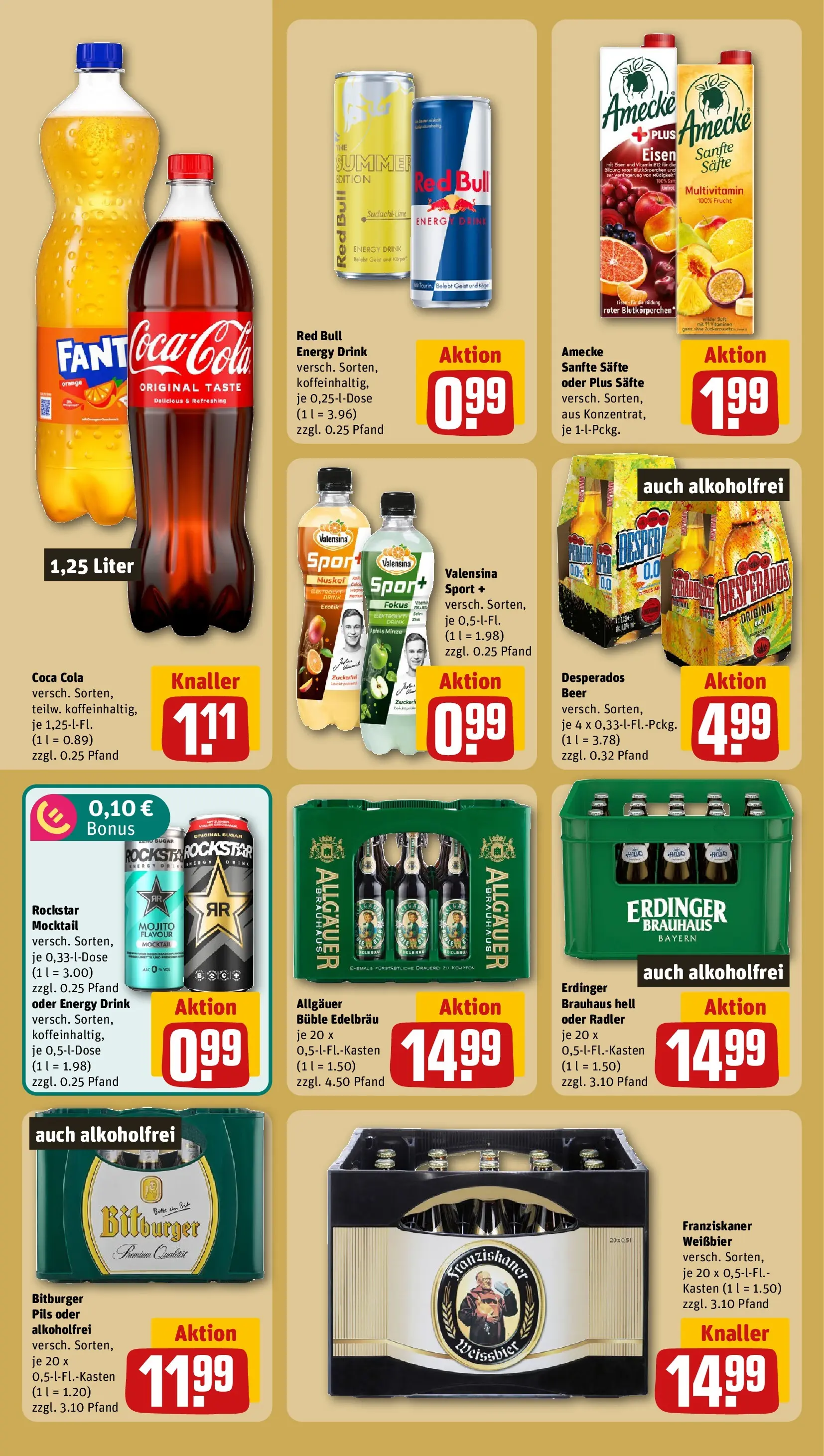 REWE Prospekt ab 03.08.2026 zum Blättern » Angebote | Seite: 20 | Produkte: Red bull, Coca cola, Weißbier, Rockstar
