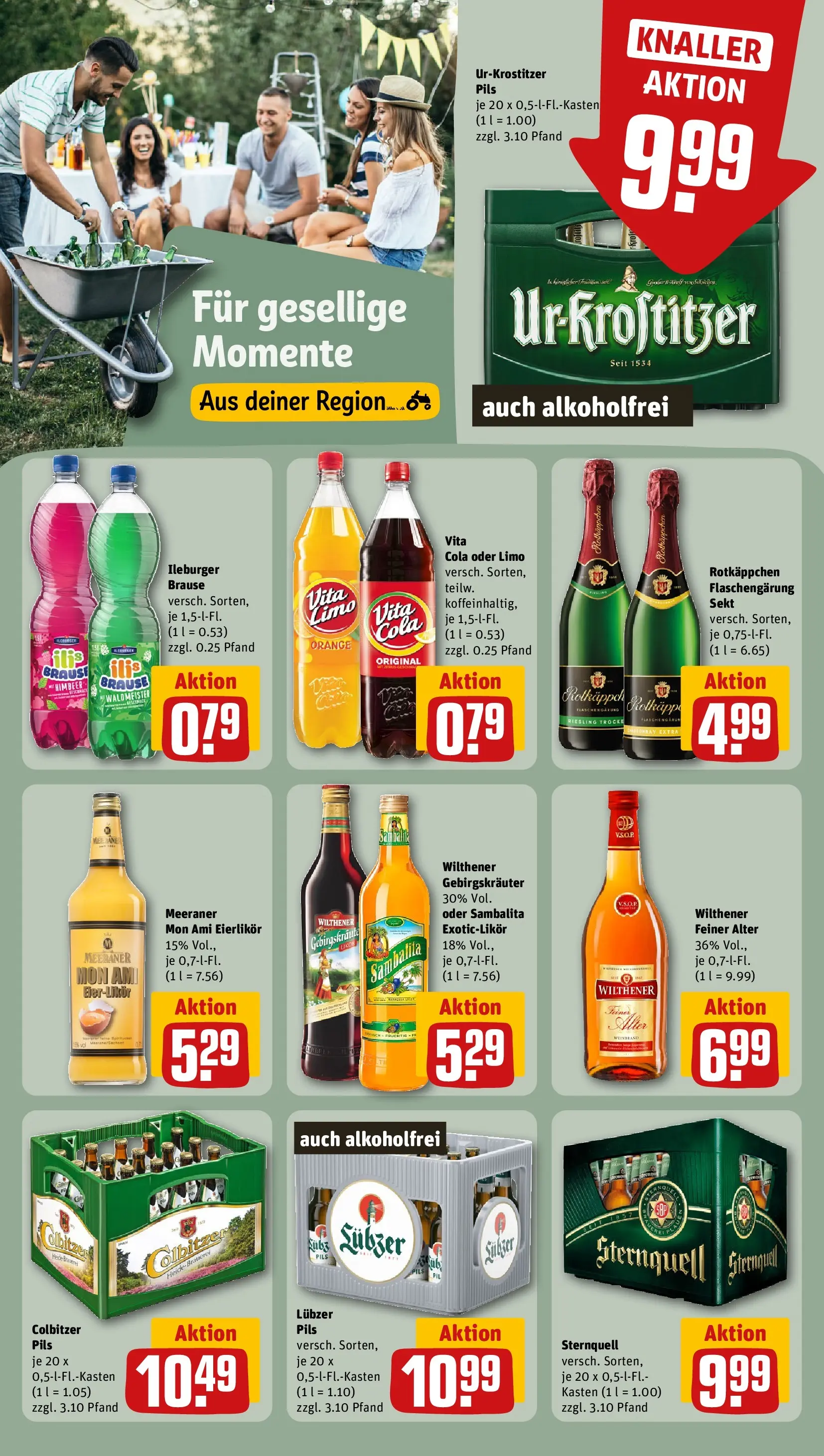 REWE Prospekt ab 03.08.2026 zum Blättern » Angebote | Seite: 18 | Produkte: Sekt, Wilthener gebirgskrauter, Vita cola, Rotkäppchen