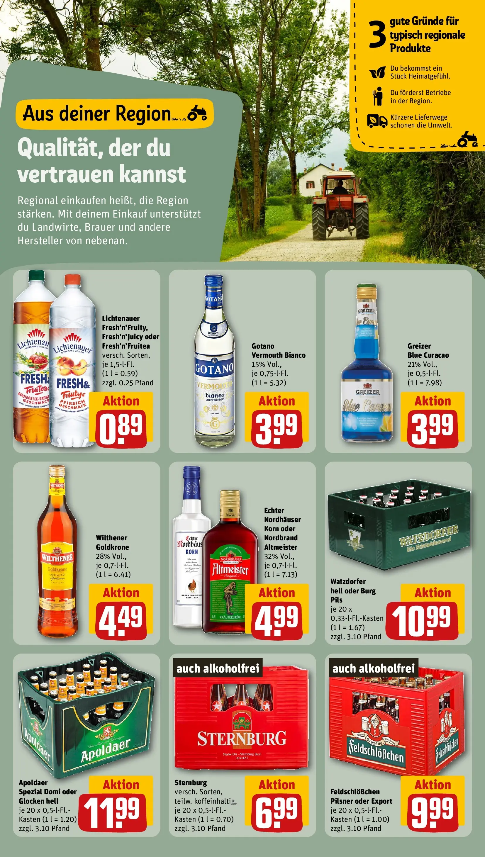 REWE Prospekt ab 03.08.2026 zum Blättern » Angebote | Seite: 17 | Produkte: Wilthener, Bier, Pils, Pfirsich