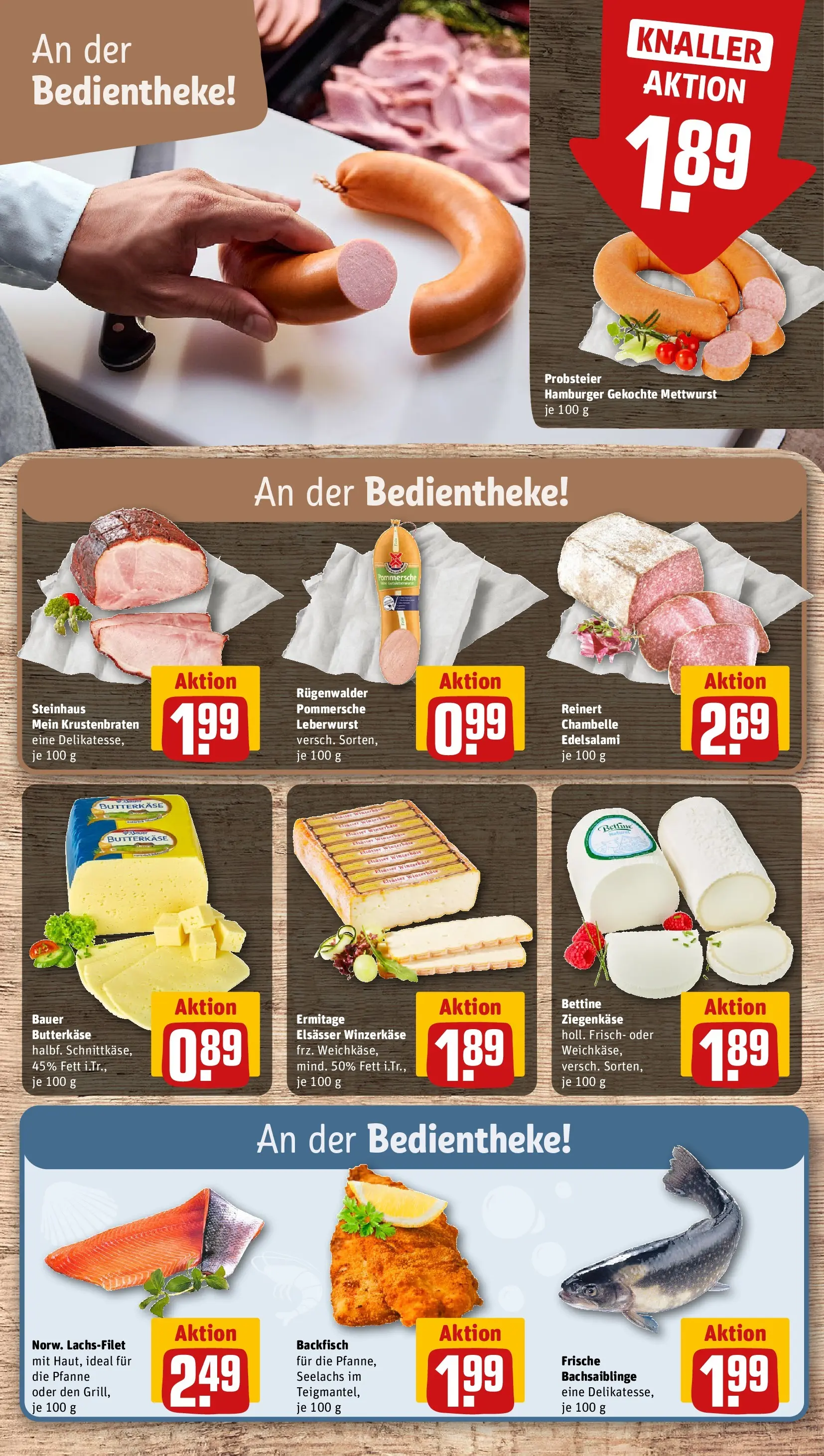 REWE Prospekt ab 03.08.2026 zum Blättern » Angebote | Seite: 9 | Produkte: Ziegenkäse, Krustenbraten