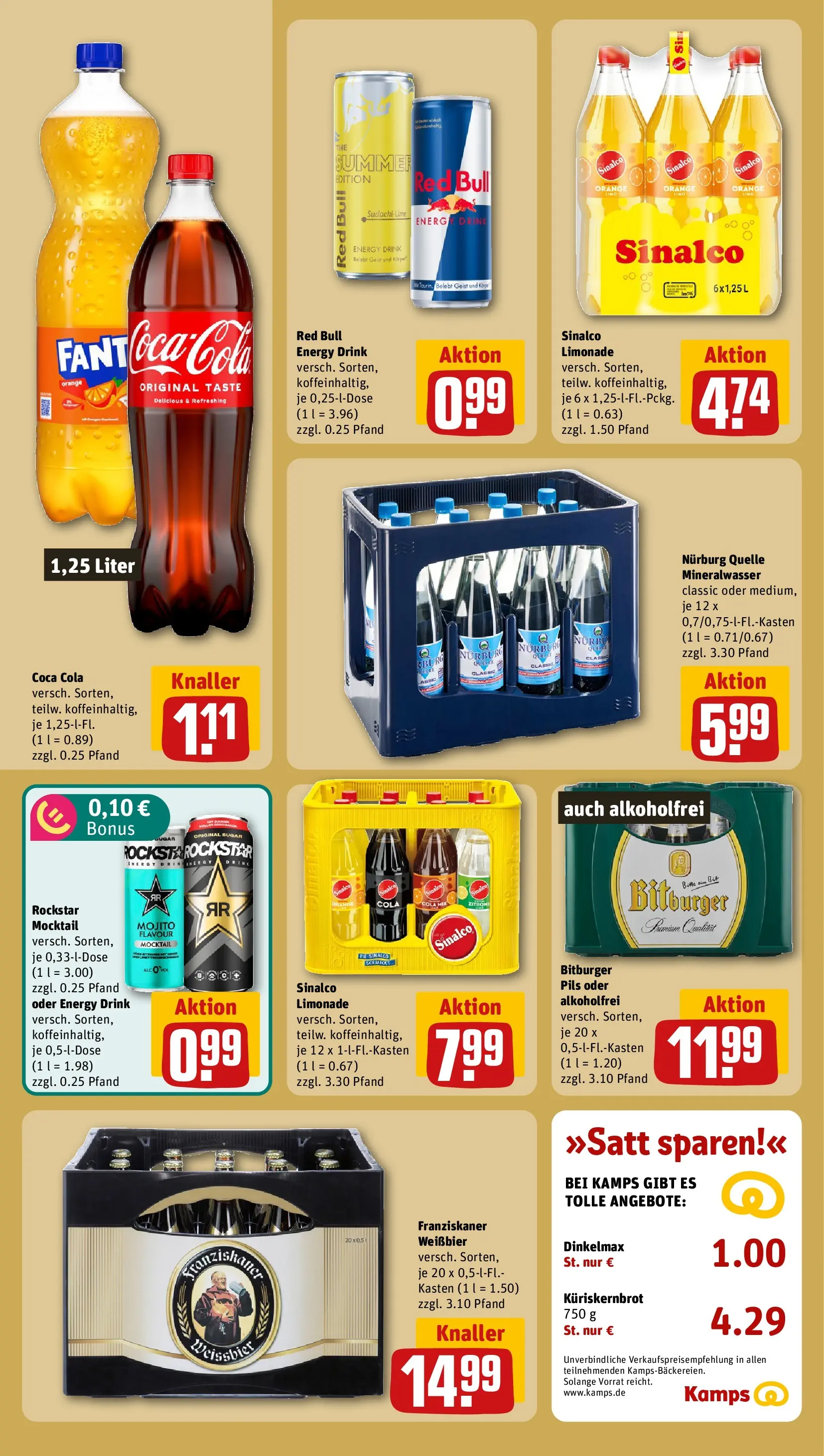 REWE Prospekt ab 03.08.2026 zum Blättern » Angebote | Seite: 14 | Produkte: Sinalco, Energy, Rockstar, Pils