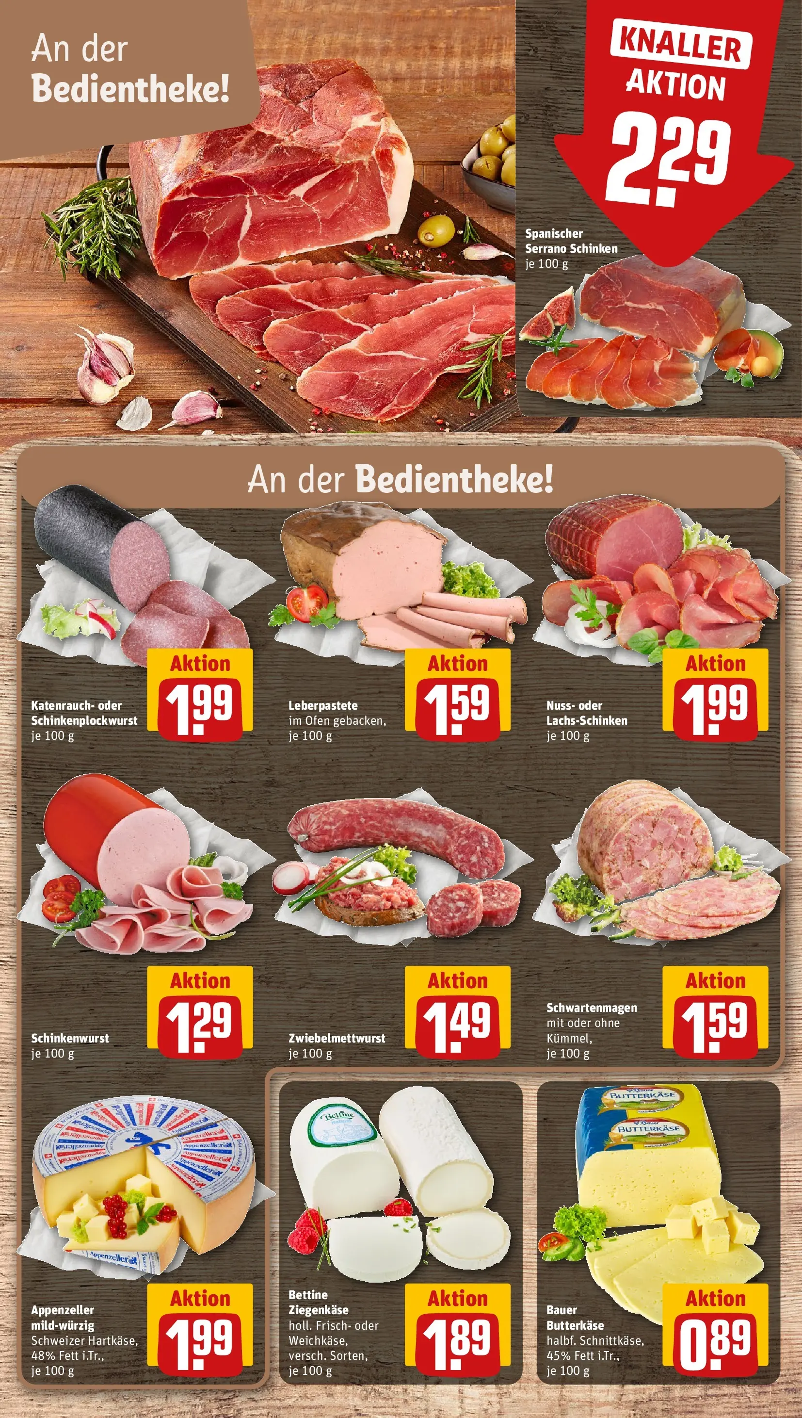 REWE Prospekt ab 03.08.2026 zum Blättern » Angebote | Seite: 9 | Produkte: Ofen, Ziegenkäse, Serrano schinken, Schinken
