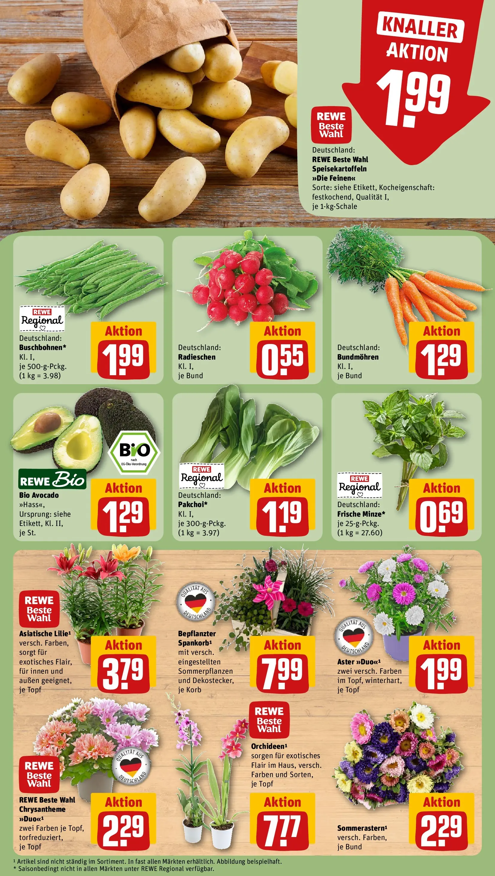 REWE Prospekt ab 03.08.2026 zum Blättern » Angebote | Seite: 5 | Produkte: Korb, Avocado