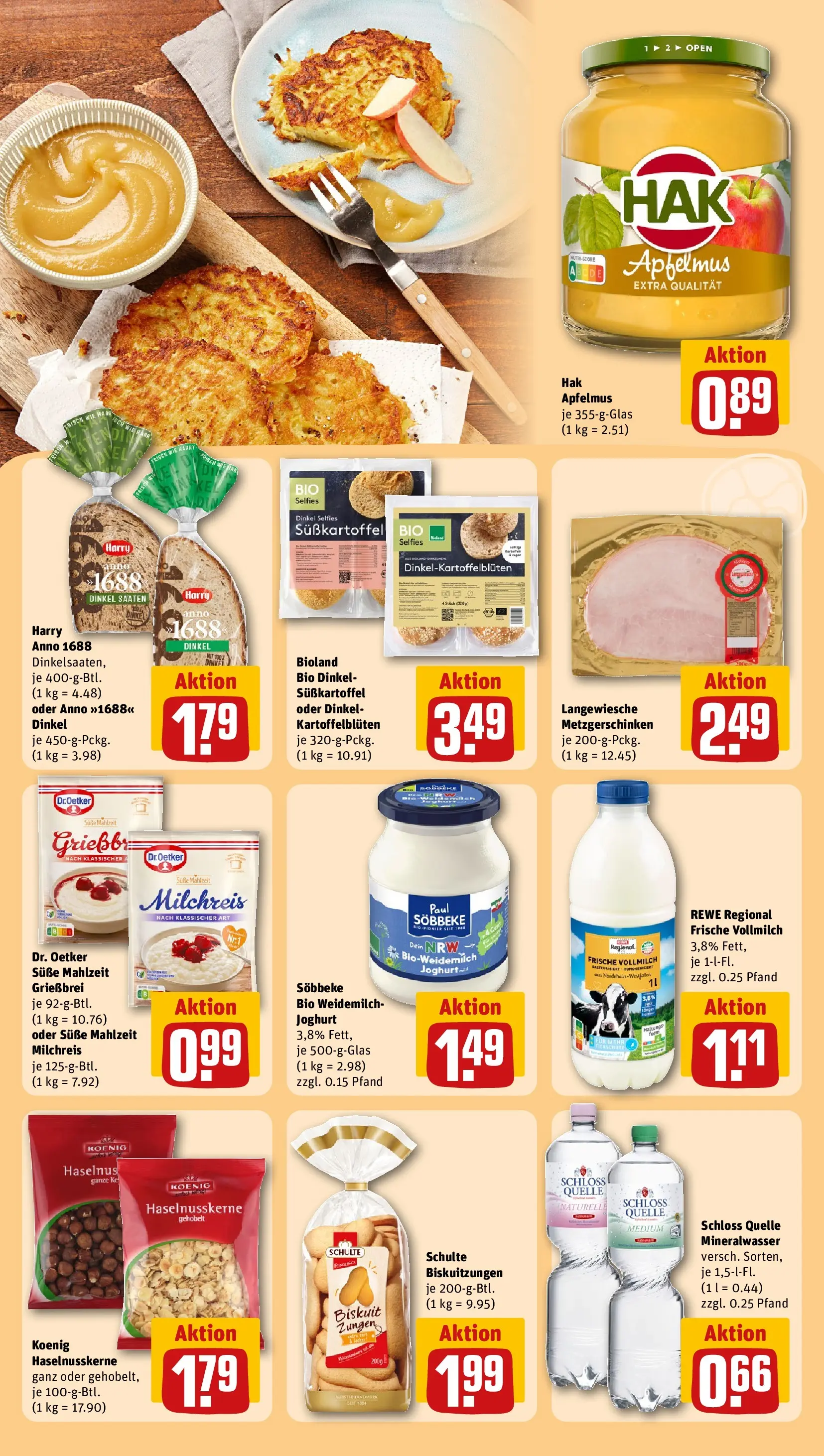 REWE Prospekt ab 03.08.2026 zum Blättern » Angebote | Seite: 19 | Produkte: LG, Joghurt, Mineralwasser