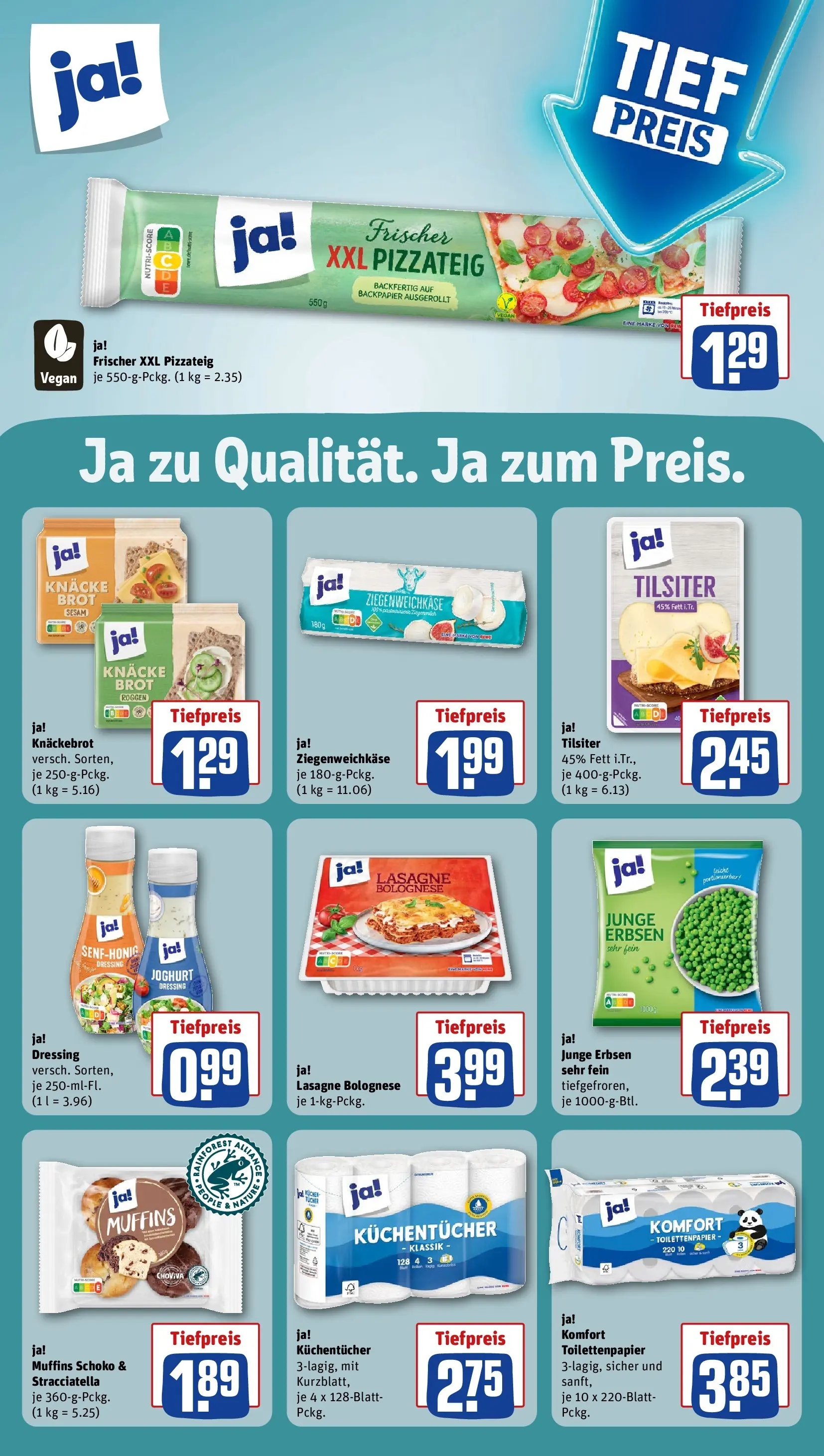 REWE Prospekt ab 03.08.2026 zum Blättern » Angebote | Seite: 26 | Produkte: Joghurt, Brot, Erbsen, Toilettenpapier