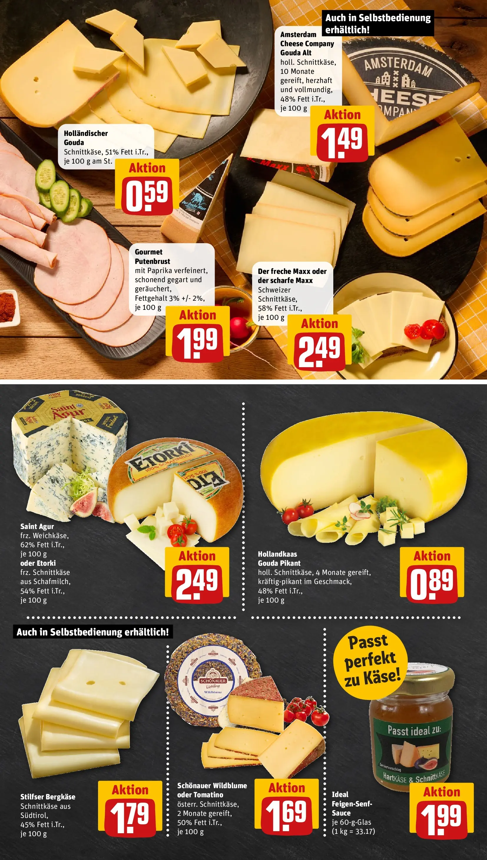 REWE Prospekt ab 03.08.2026 zum Blättern » Angebote | Seite: 9 | Produkte: Käse, Gouda, Paprika
