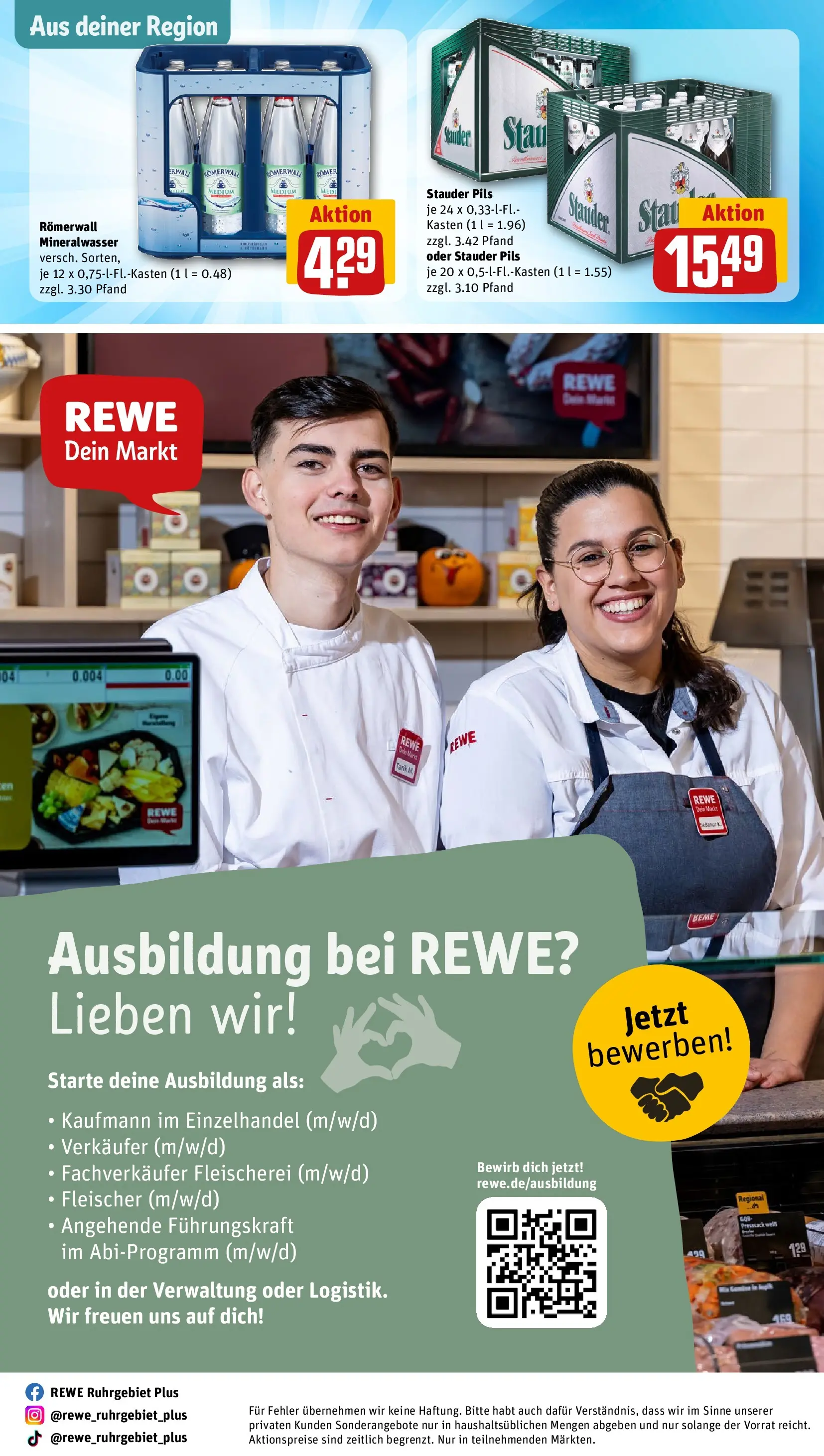 REWE Prospekt ab 03.08.2026 zum Blättern » Angebote | Seite: 29 | Produkte: Pils, Mineralwasser