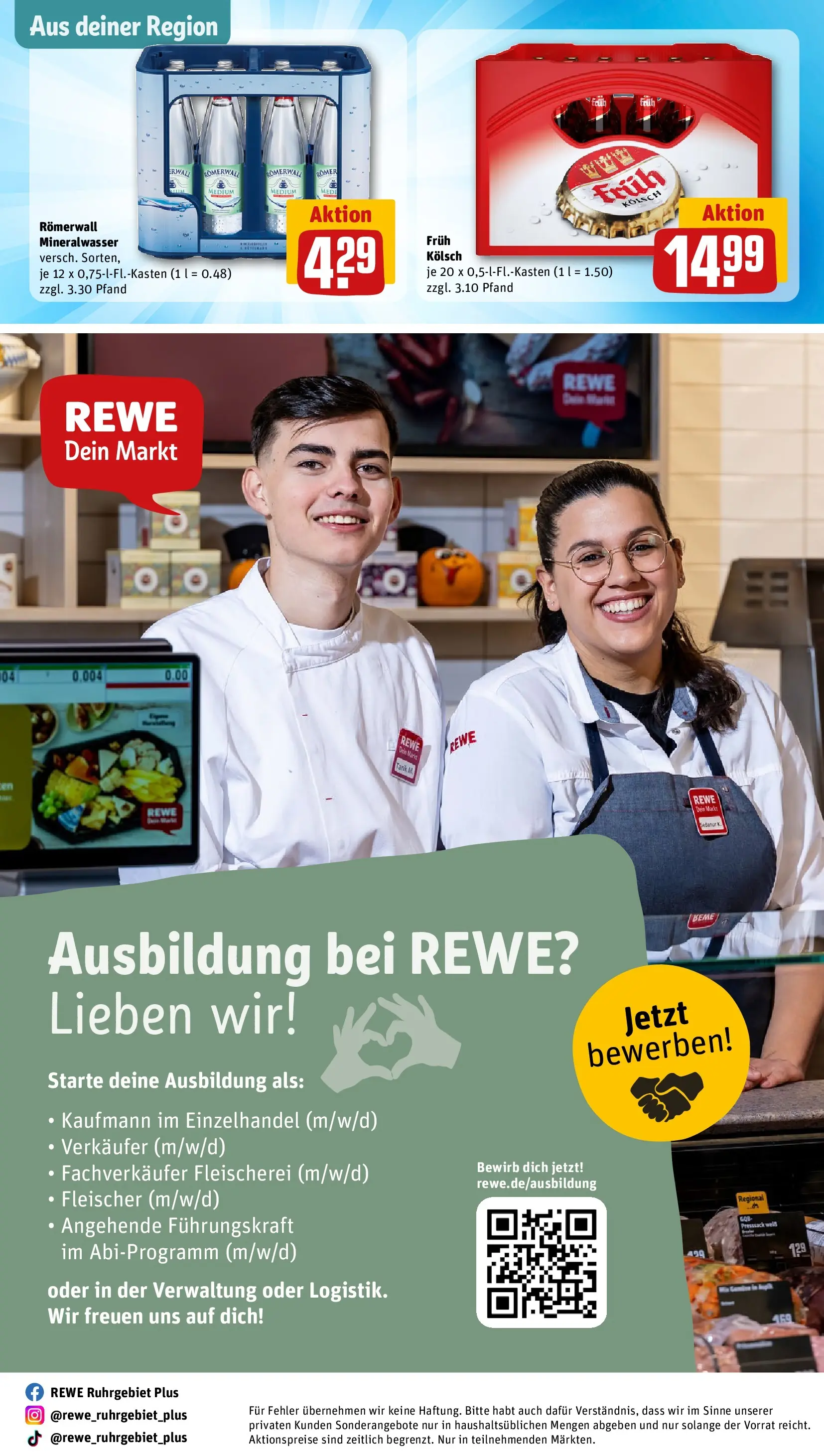 REWE Prospekt ab 03.08.2026 zum Blättern » Angebote | Seite: 33 | Produkte: Mineralwasser