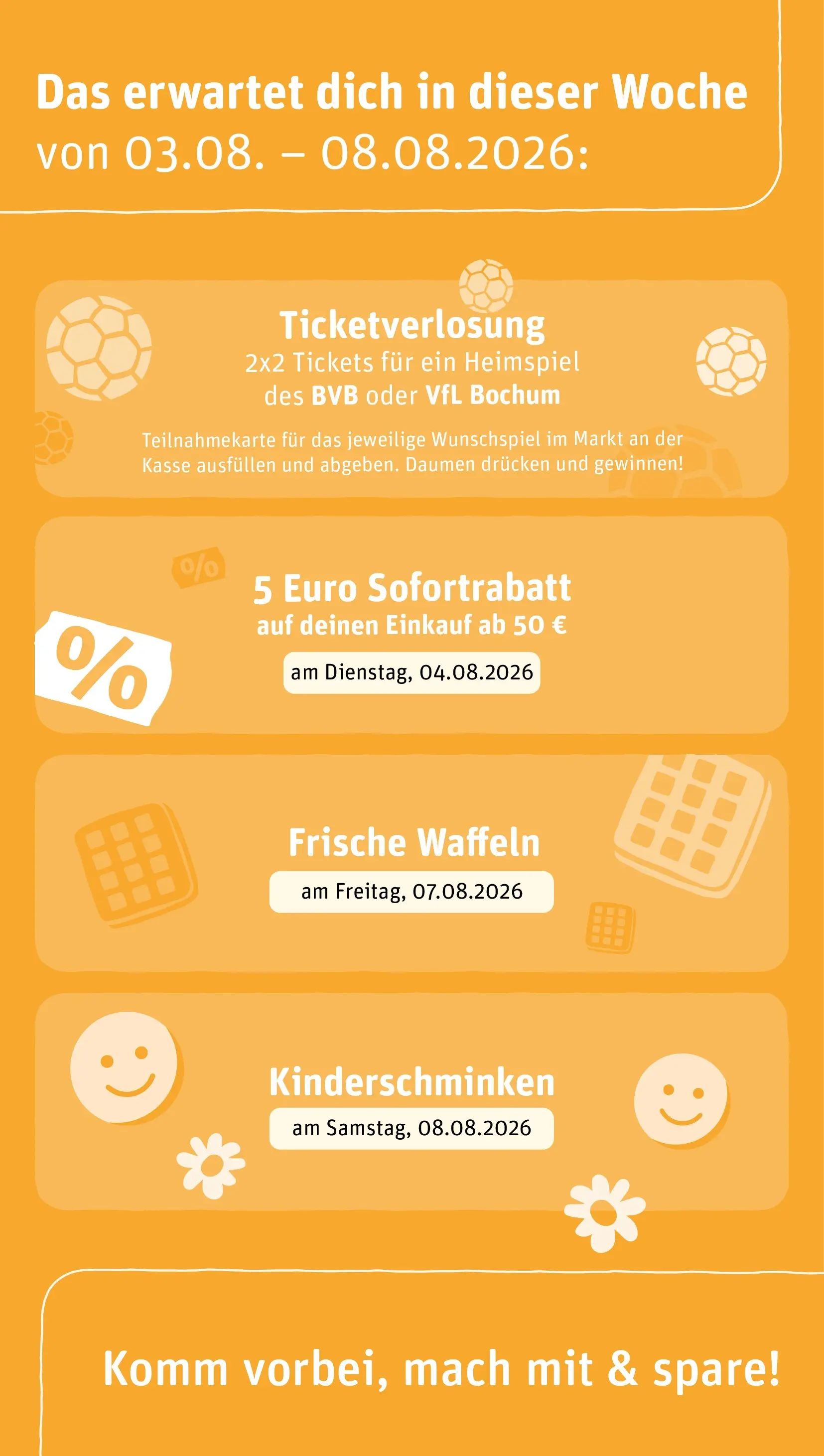 REWE Prospekt ab 03.08.2026 zum Blättern » Angebote | Seite: 2 | Produkte: Waffeln