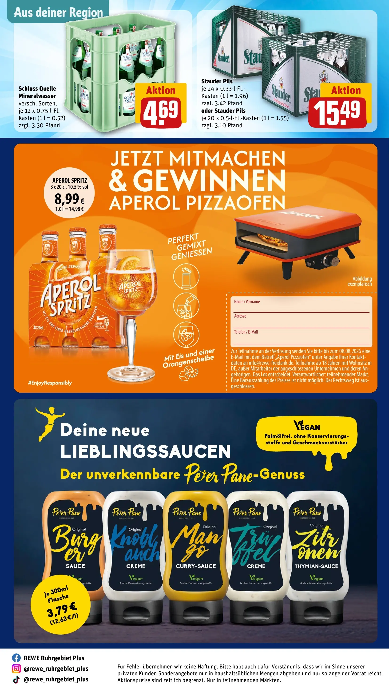 REWE Prospekt ab 03.08.2026 zum Blättern » Angebote | Seite: 29 | Produkte: Pane, Aperol, Eis, Telefon