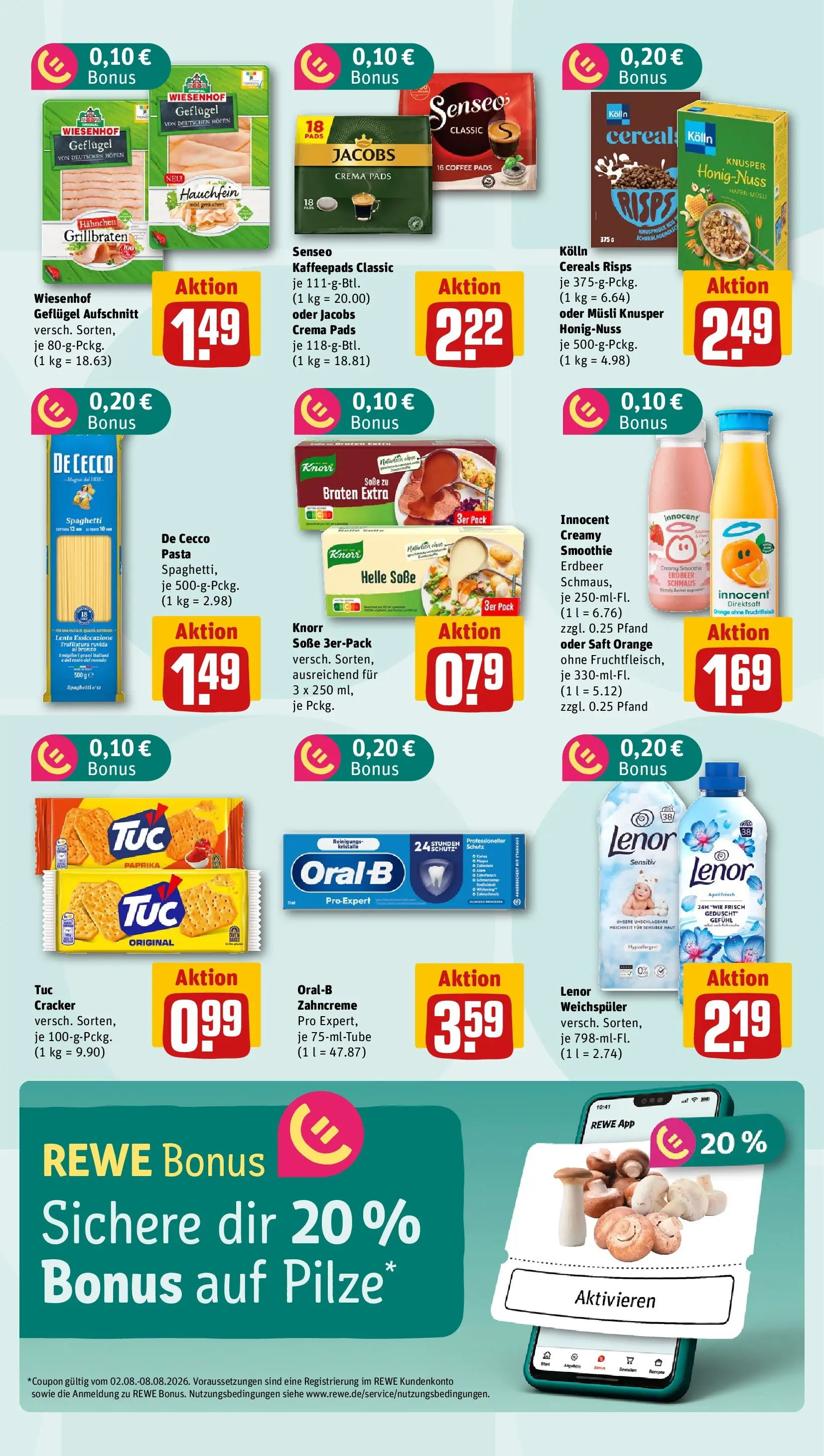 REWE Prospekt ab 03.08.2026 zum Blättern » Angebote | Seite: 5 | Produkte: Kaffeepads, Hahnchen, Kolln, Paprika