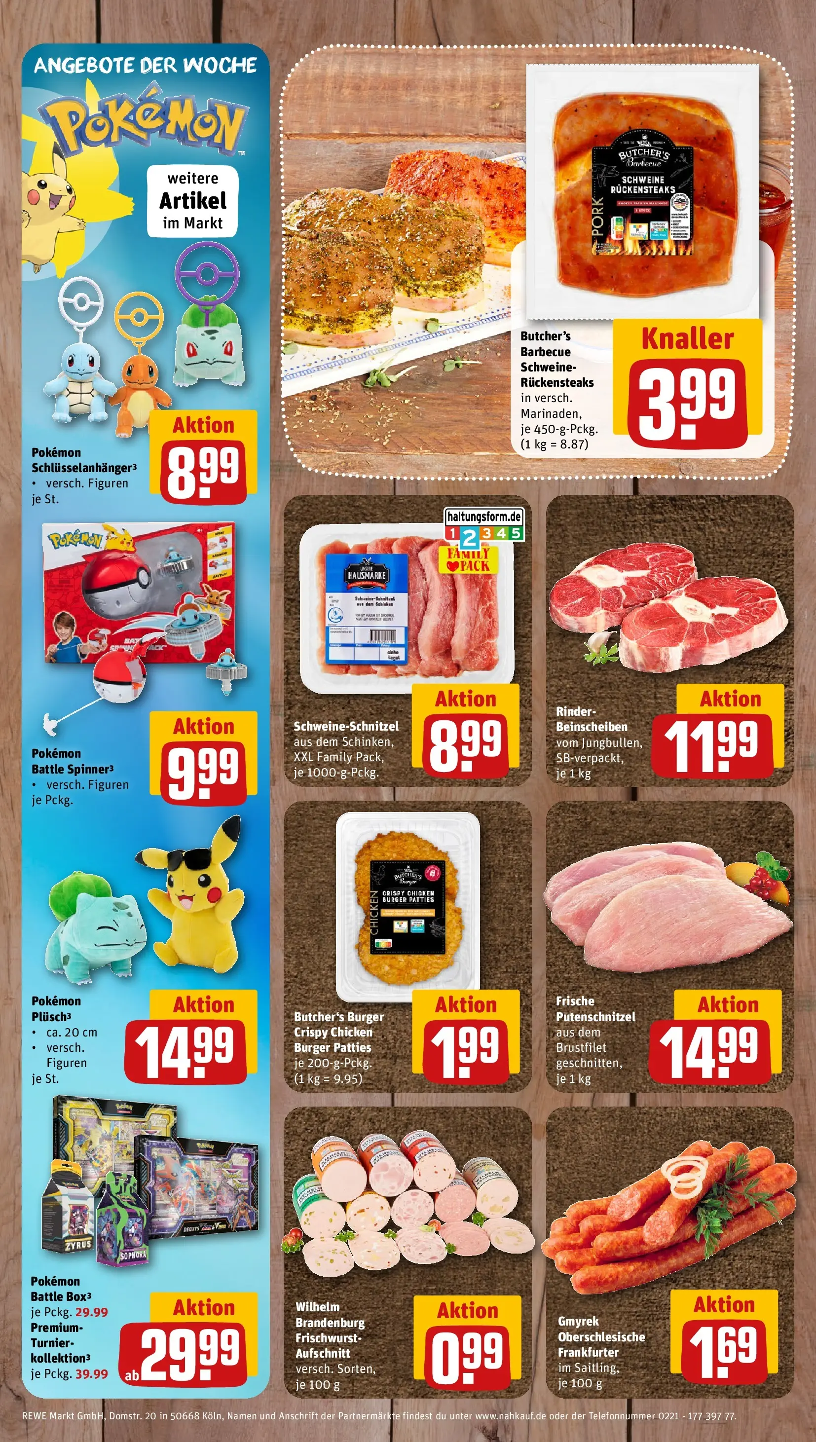 REWE Prospekt ab 03.08.2026 zum Blättern » Angebote | Seite: 8 | Produkte: Burger, Paprika, Putenschnitzel, Schinken