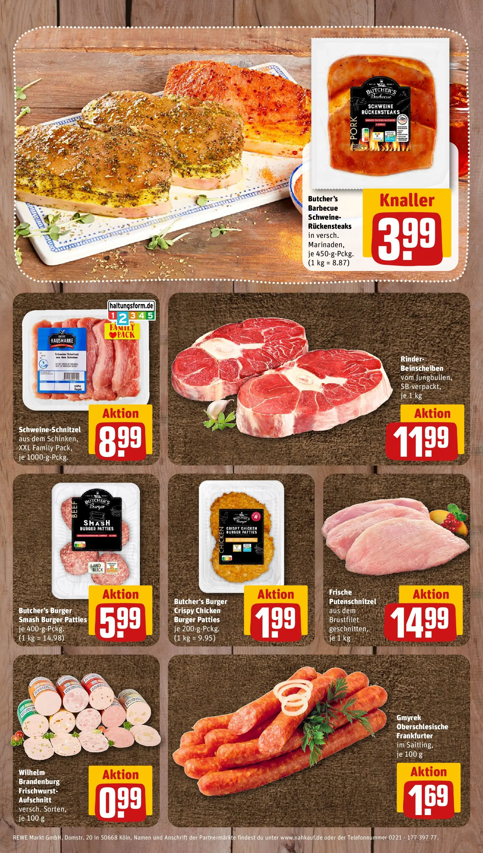 REWE Prospekt ab 03.08.2026 zum Blättern » Angebote | Seite: 8 | Produkte: Burger, Paprika, Putenschnitzel, Schinken