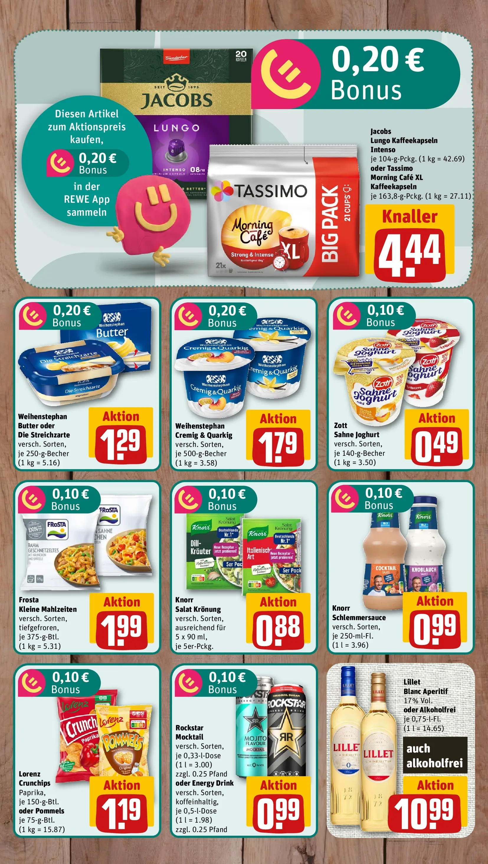 REWE Prospekt ab 03.08.2026 zum Blättern » Angebote | Seite: 6 | Produkte: Butter, Joghurt, Frosta, Tassimo