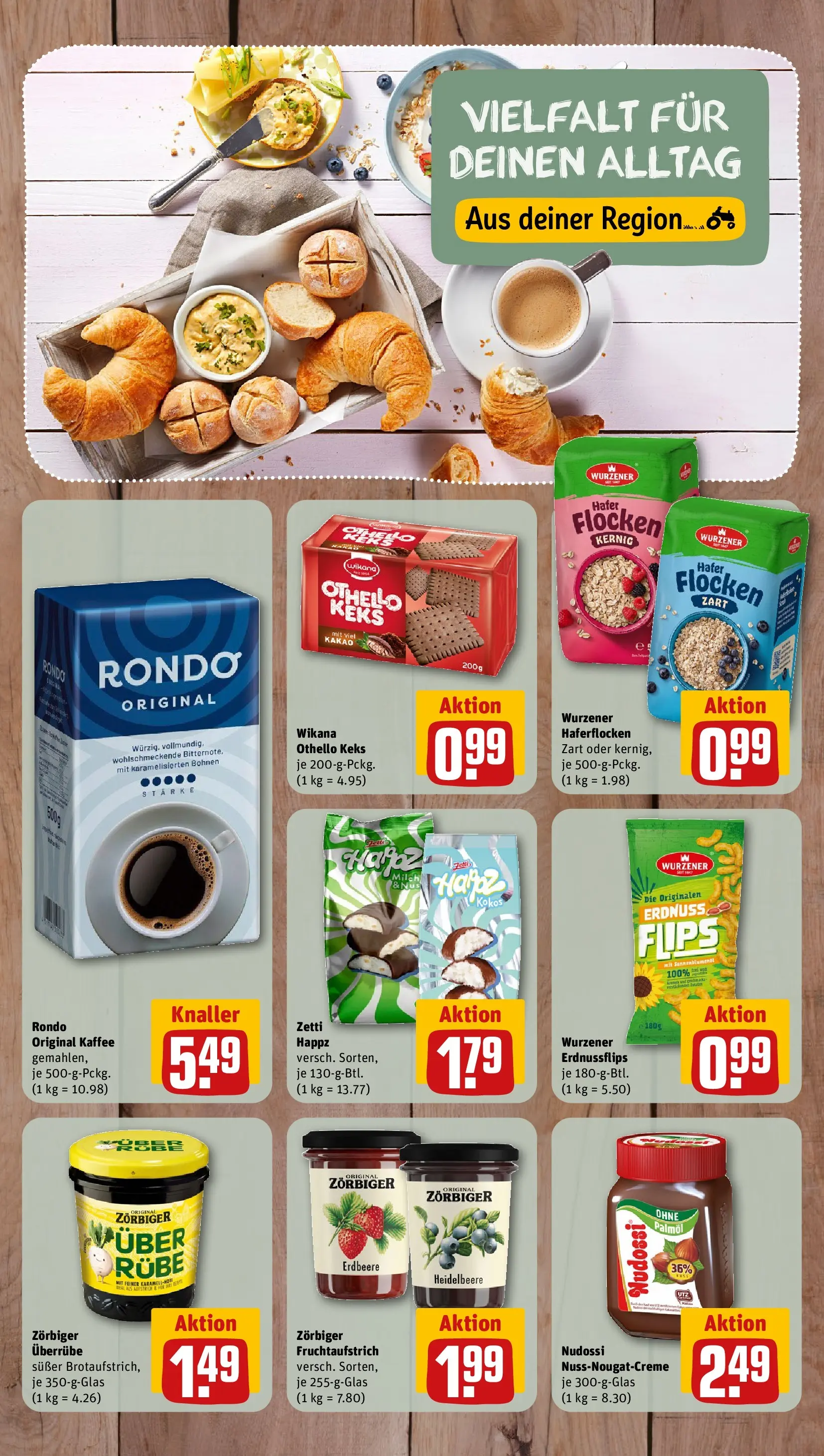 REWE Prospekt ab 03.08.2026 zum Blättern » Angebote | Seite: 8 | Produkte: Kaffee, Flocken