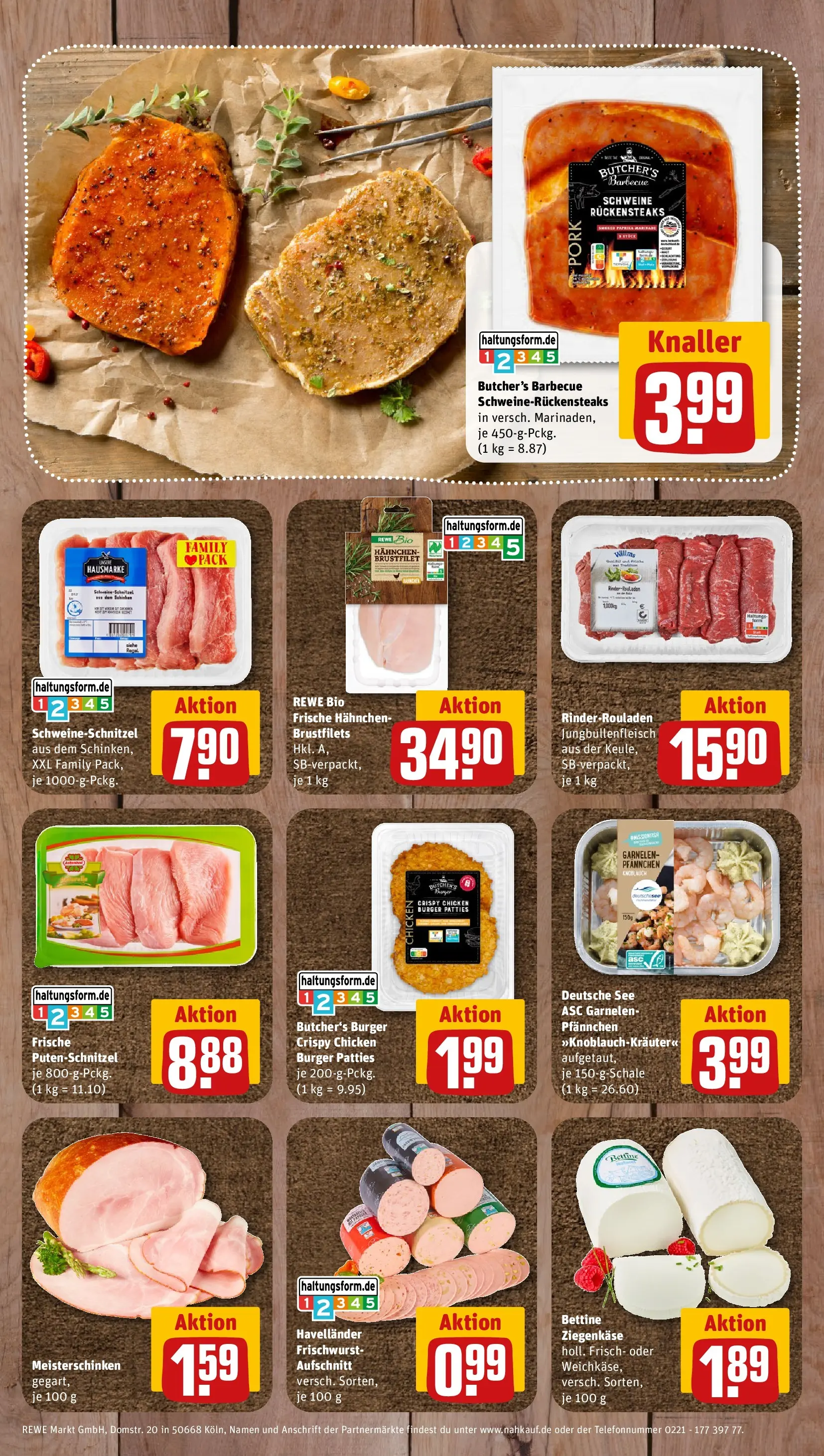 REWE Prospekt ab 03.08.2026 zum Blättern » Angebote | Seite: 12 | Produkte: Rinderrouladen, Hahnchen, Burger, Garnelen