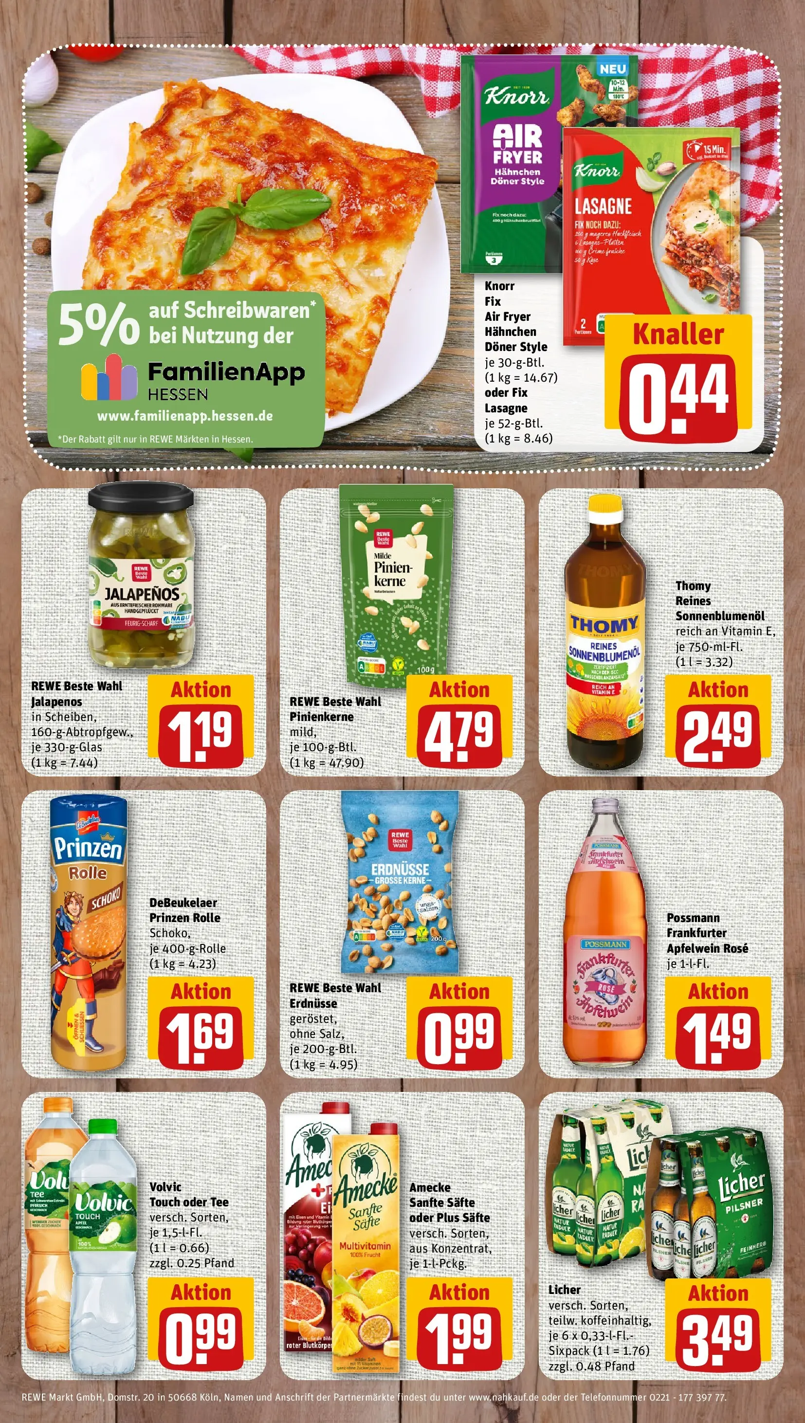 REWE Prospekt ab 03.08.2026 zum Blättern » Angebote | Seite: 8 | Produkte: Hahnchen, Sonnenblumenol, Knorr, Creme