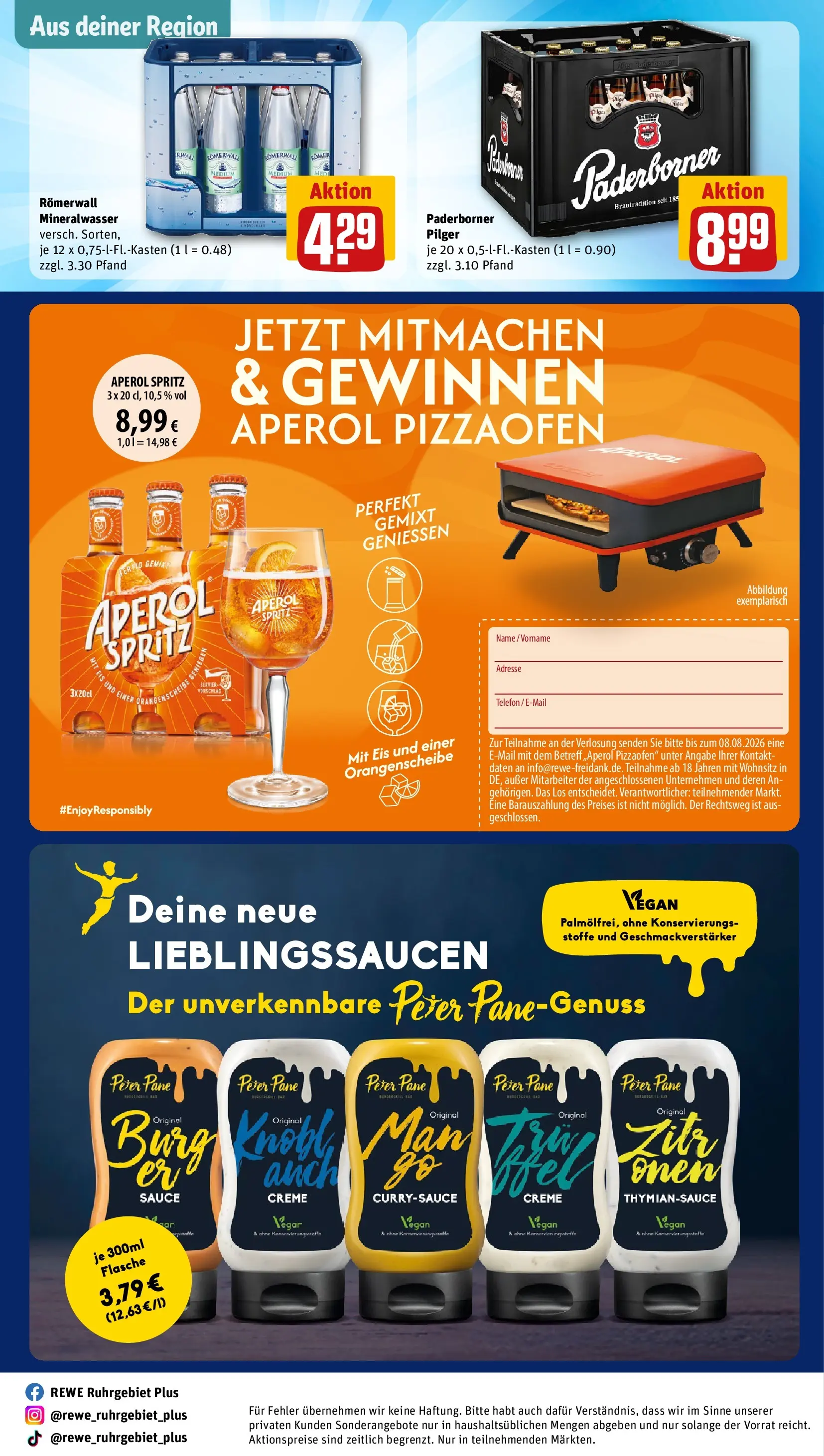 REWE Prospekt ab 03.08.2026 zum Blättern » Angebote | Seite: 29 | Produkte: Creme, Aperol, Eis, Telefon
