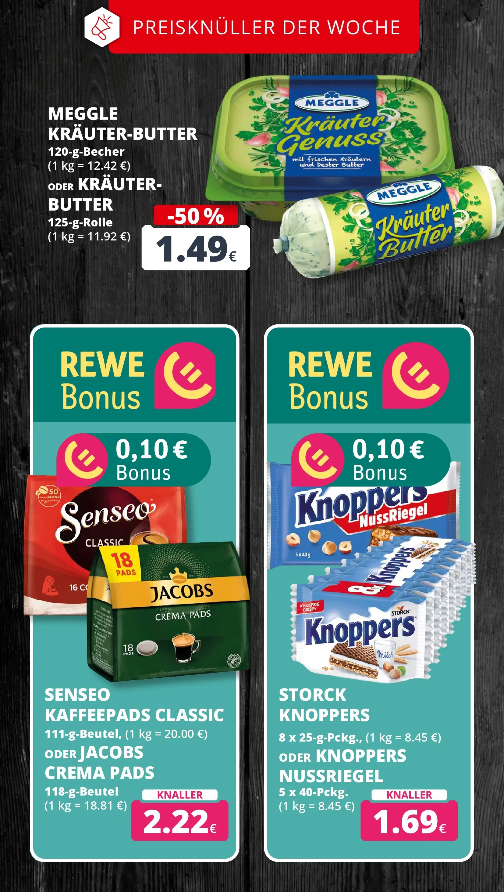 REWE Prospekt ab 03.08.2026 zum Blättern » Angebote | Seite: 2 | Produkte: Senseo, Milch, Kräuterbutter, Knoppers
