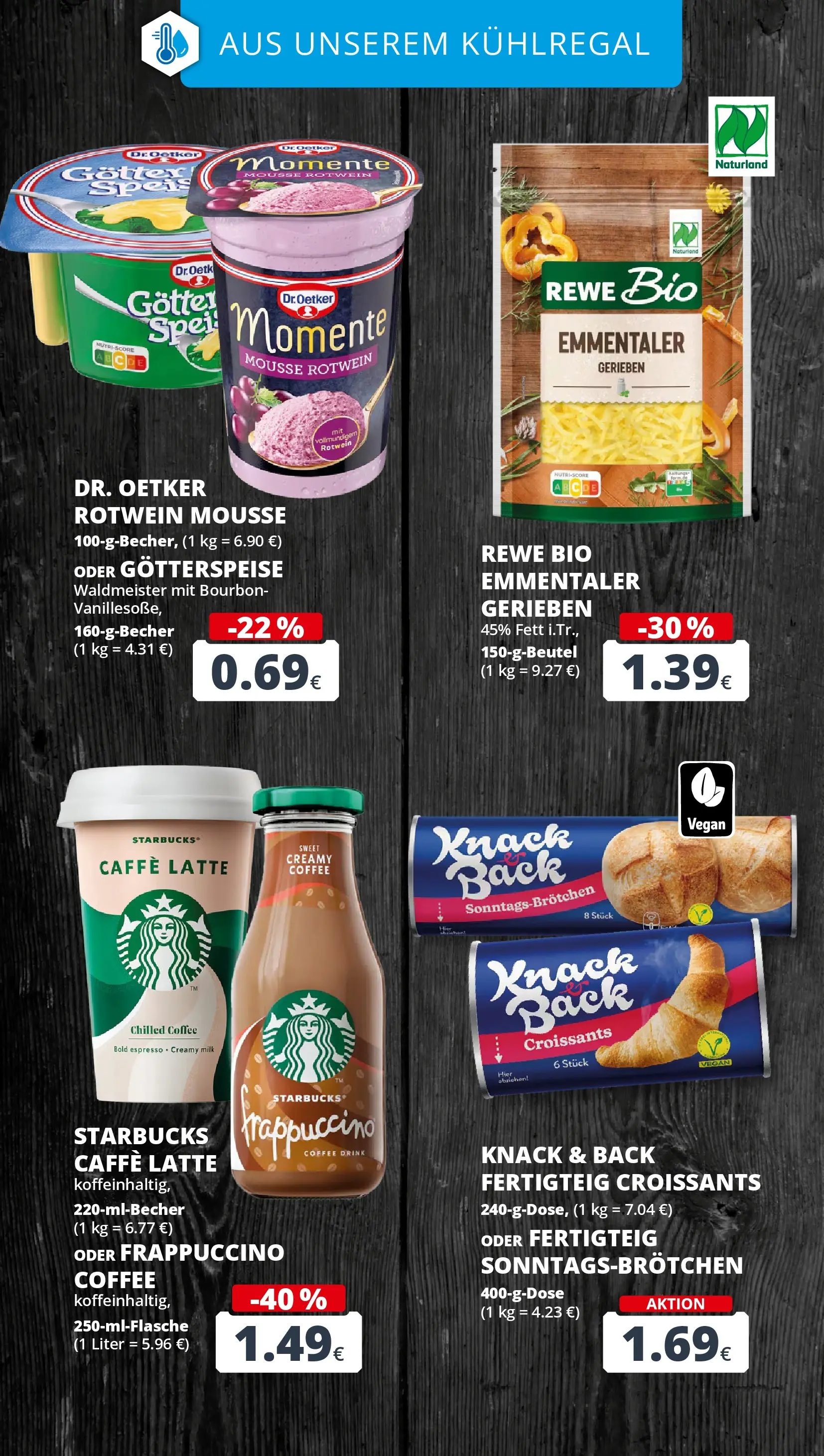 REWE Prospekt ab 03.08.2026 zum Blättern » Angebote | Seite: 14 | Produkte: Rotwein, Starbucks, Bourbon