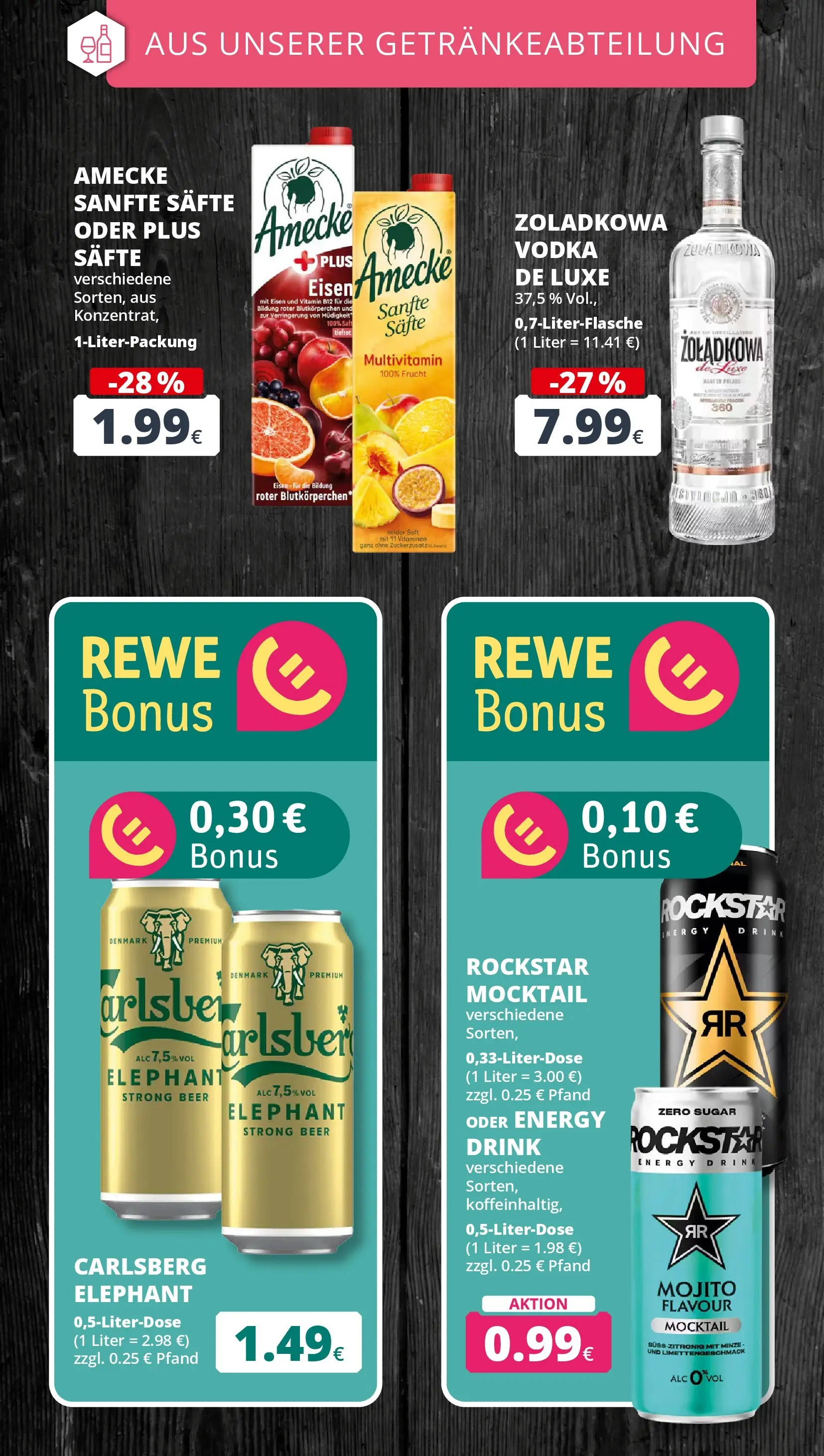 REWE Prospekt ab 03.08.2026 zum Blättern » Angebote | Seite: 17 | Produkte: Carlsberg, Energy, Rockstar, Vodka