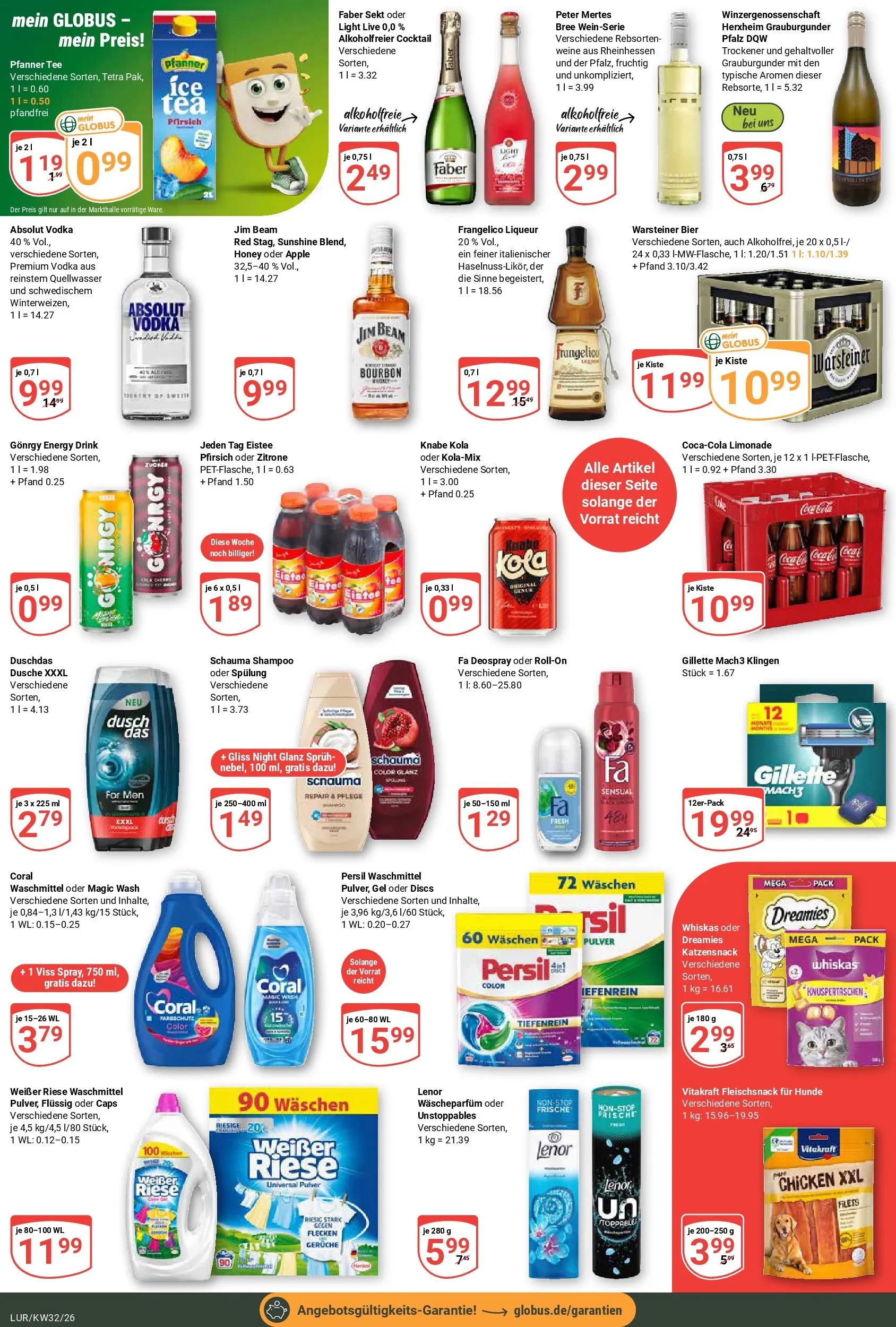 Globus Prospekt Hamburg (ab 03.08.2026) » Angebote online | Seite: 3 | Produkte: Lenor, Duschdas, Pfirsich, Tee