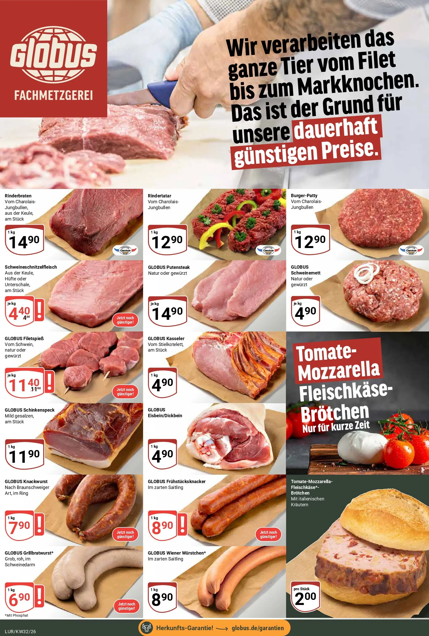 Globus Prospekt Hamburg (ab 03.08.2026) » Angebote online | Seite: 9 | Produkte: Rinderbraten, Mozzarella