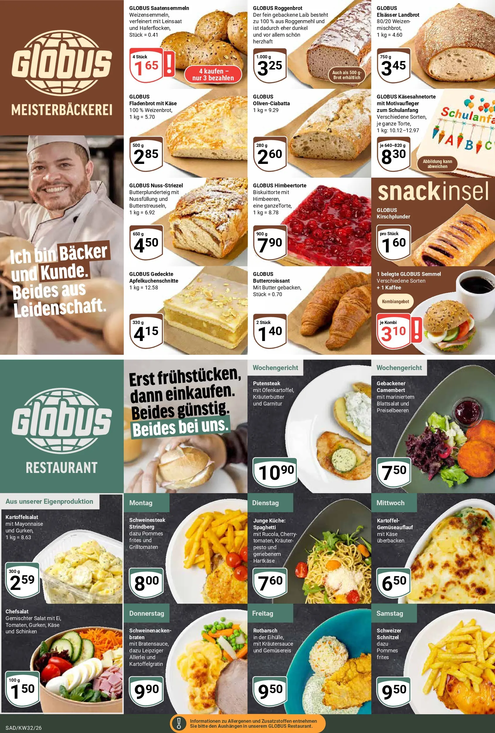 Globus Prospekt Schwandorf (ab 03.08.2026) » Angebote online | Seite: 5 | Produkte: Kaffee, Kräuterbutter, Mayonnaise, Brot