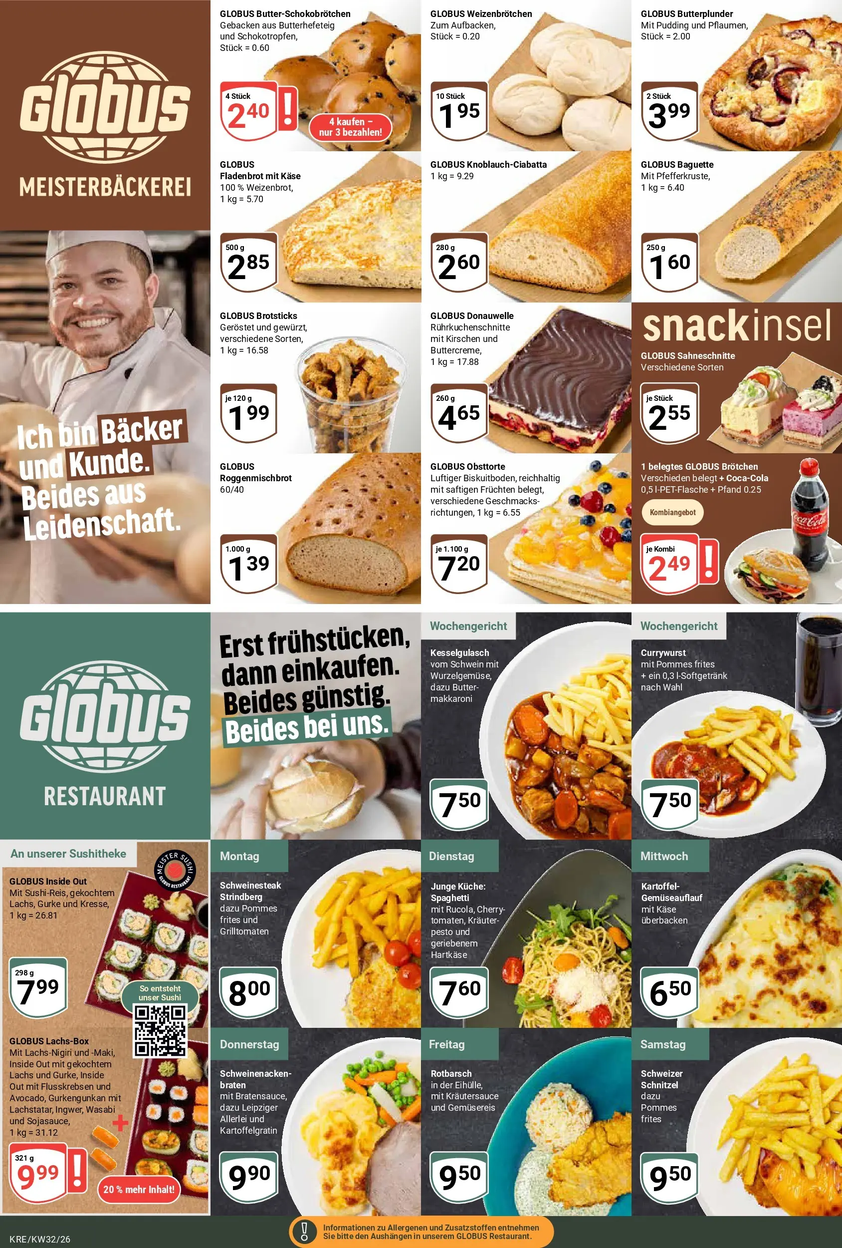 Globus Prospekt Krefeld (ab 03.08.2026) » Angebote online | Seite: 5 | Produkte: Butter, Käse, Küche, Lachs