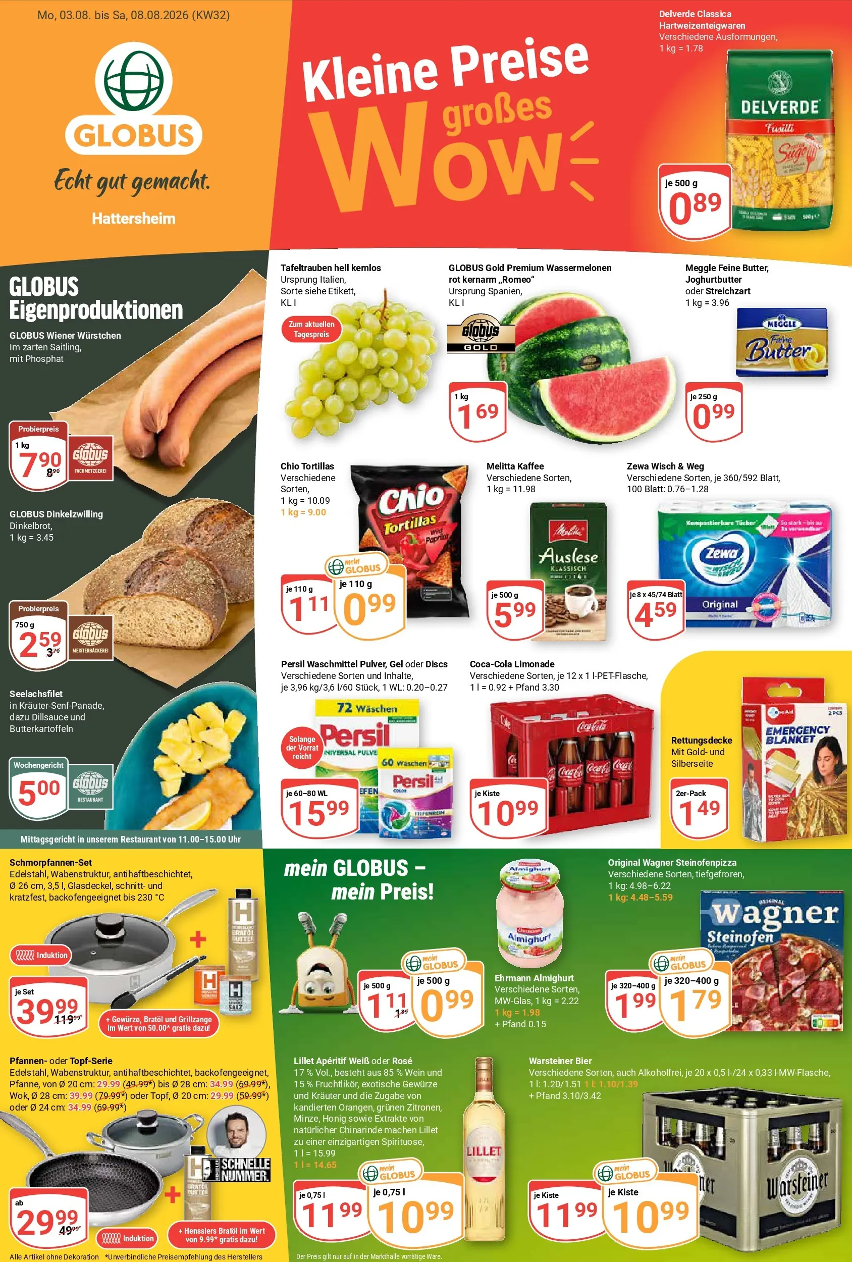 Globus Prospekt Hattersheim (ab 03.08.2026) » Angebote online | Seite: 5 | Produkte: Limonade, Lillet, Warsteiner, Wein